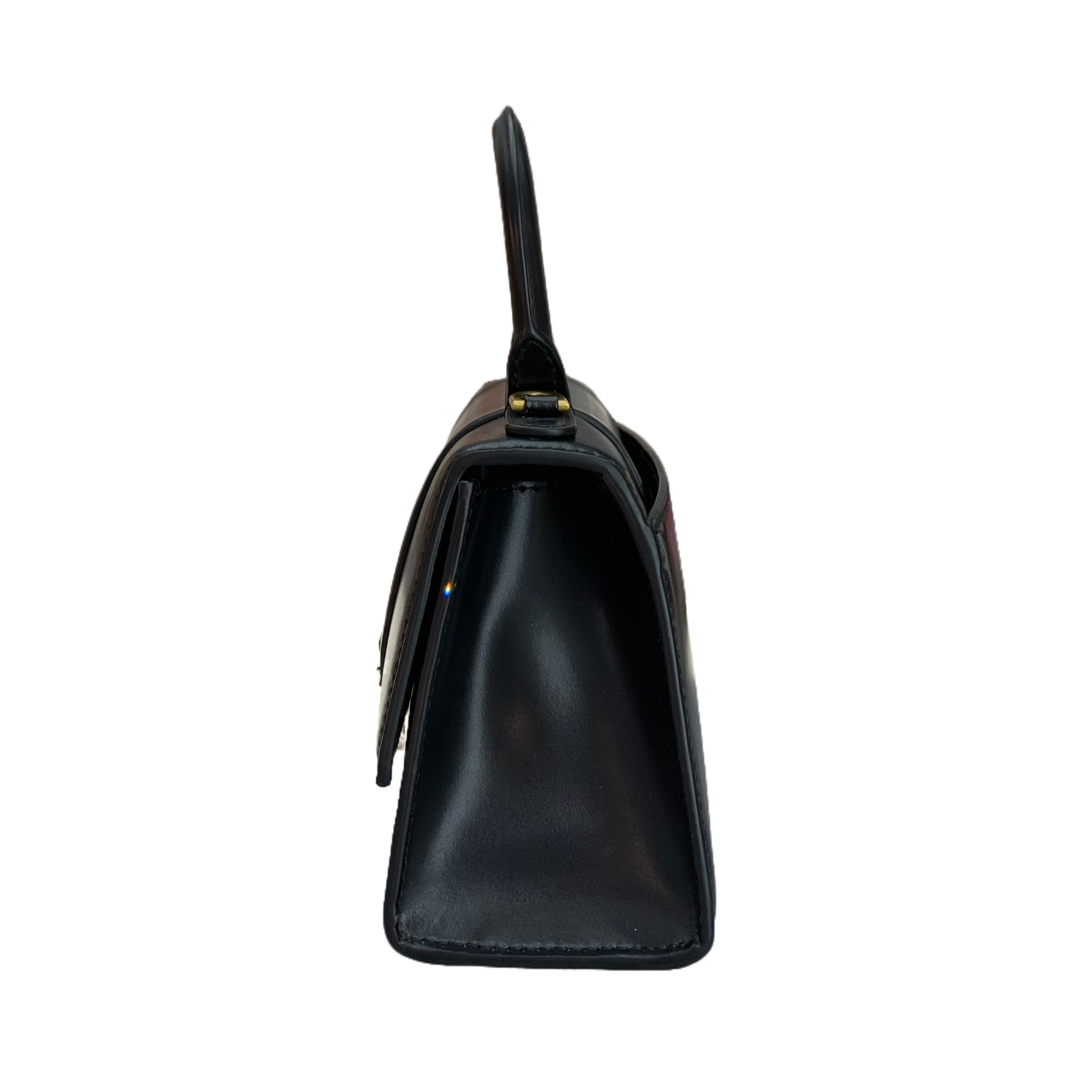 Balenciaga Hourglass Small Handbag Embossed in Black