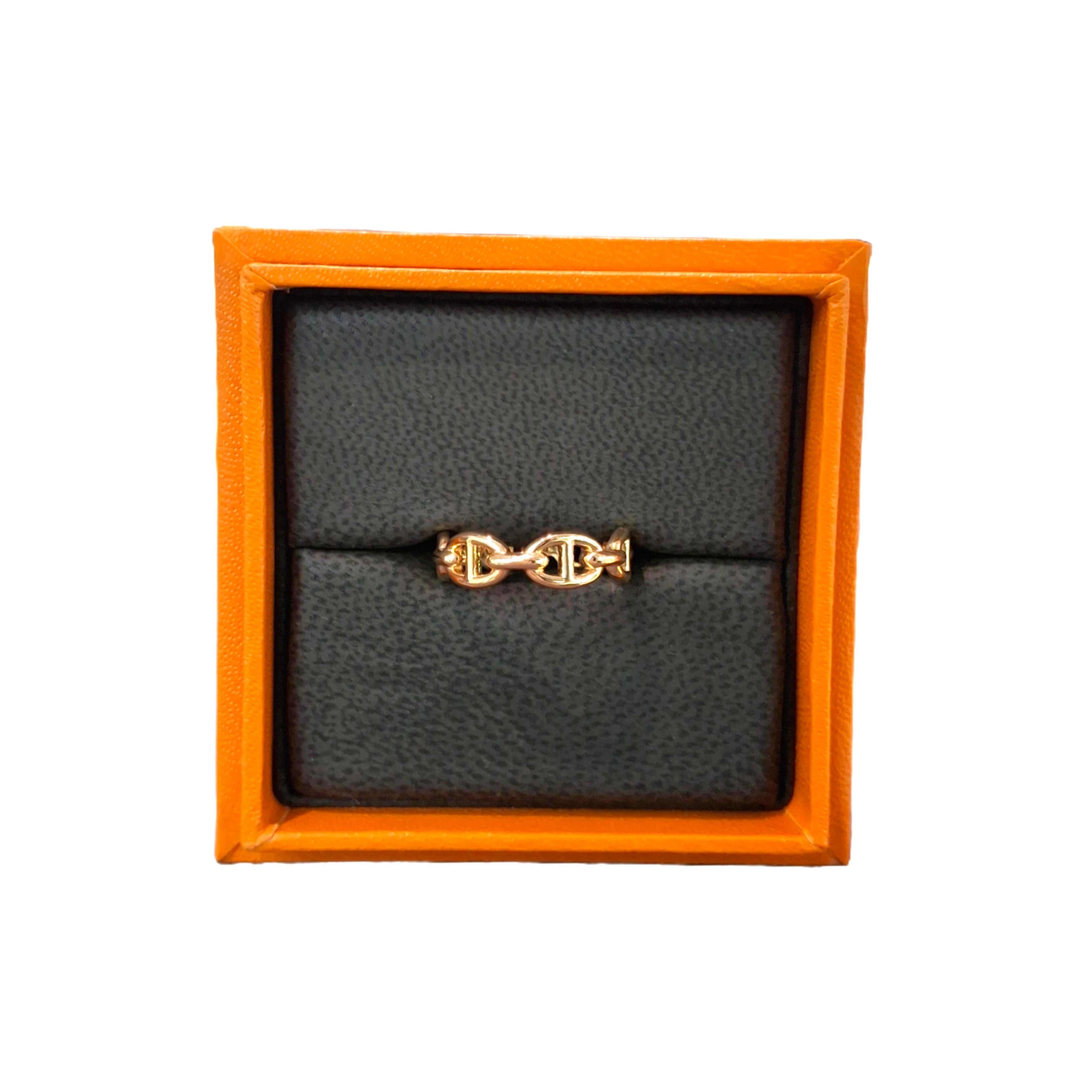 HERMÈS Chaine d'ancre Enchainee ring (Rose Gold) Small model