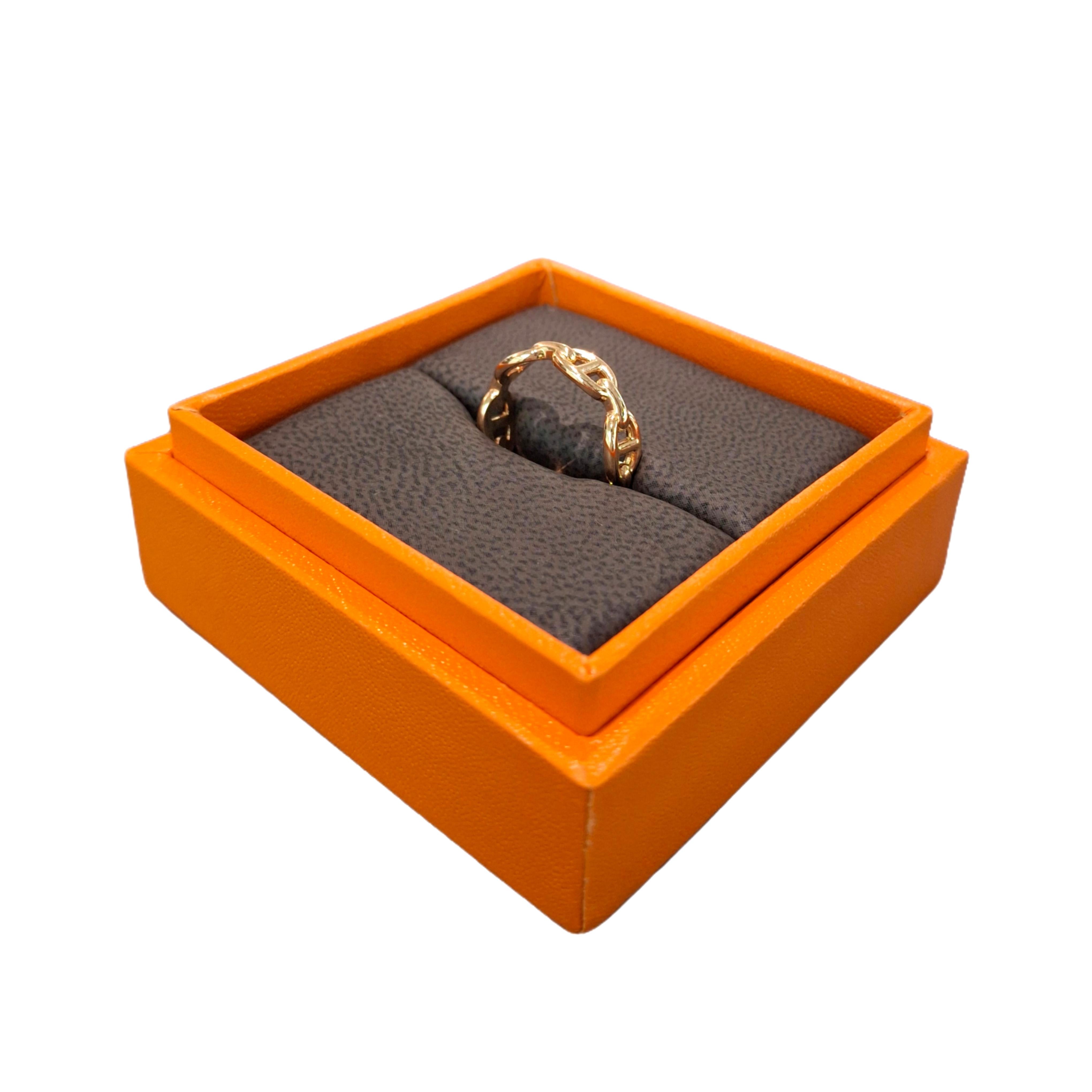 HERMÈS Chaine d'ancre Enchainee ring (Rose Gold) Small model