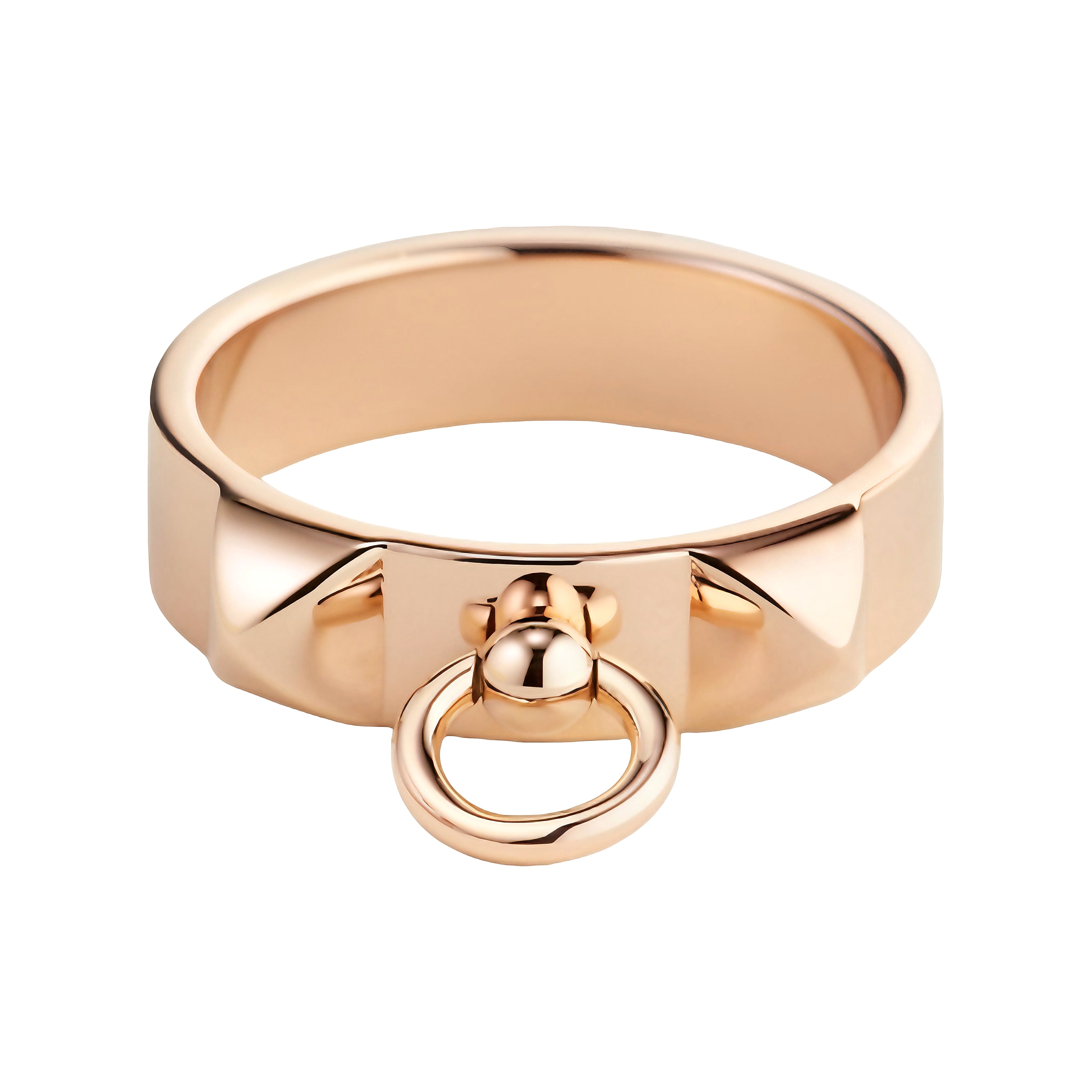 HERMÈS Collier de chien ring (Rose Gold) small model