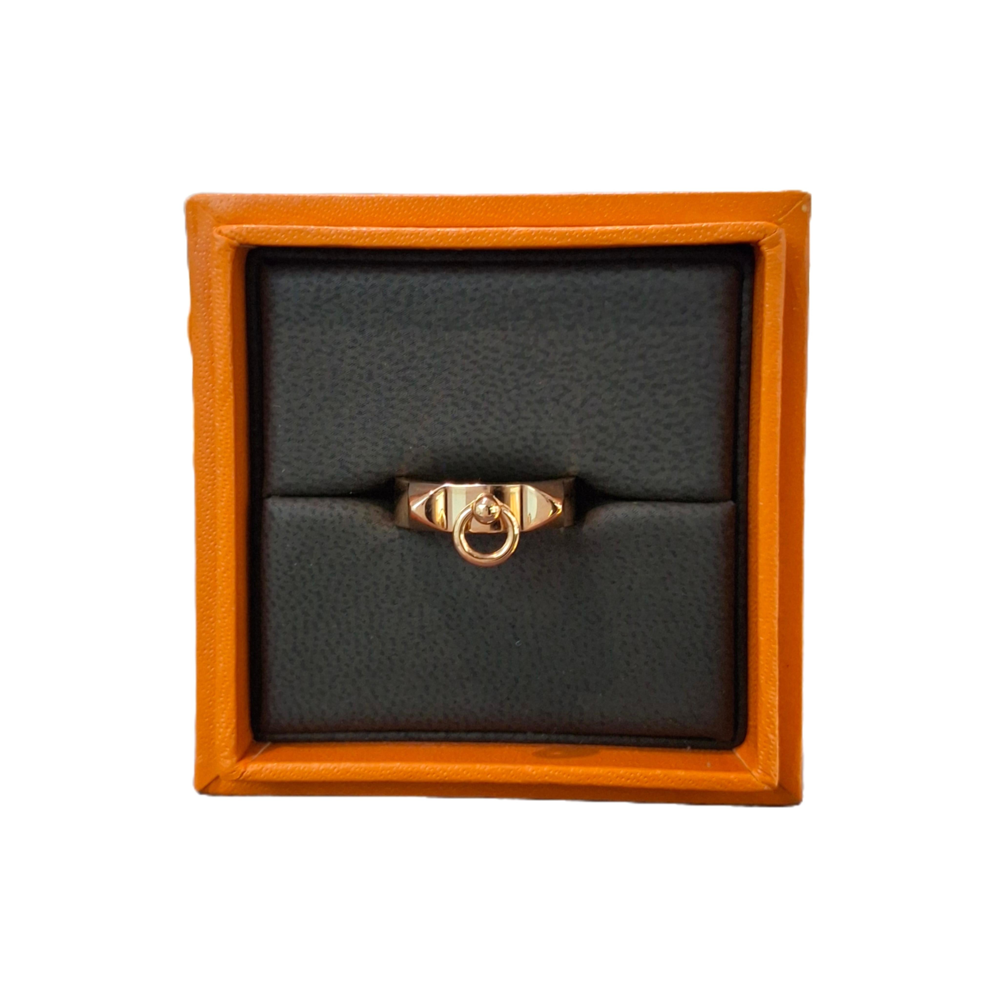 HERMÈS Collier de chien ring (Rose Gold) small model