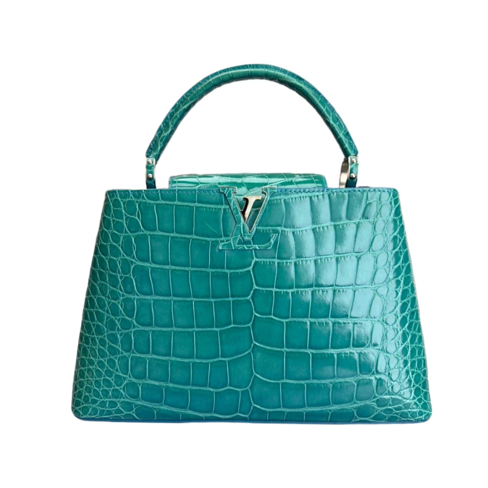 LOUIS VUITTON Capucines BB in Exotic Leather Emeraude (Empire Green)