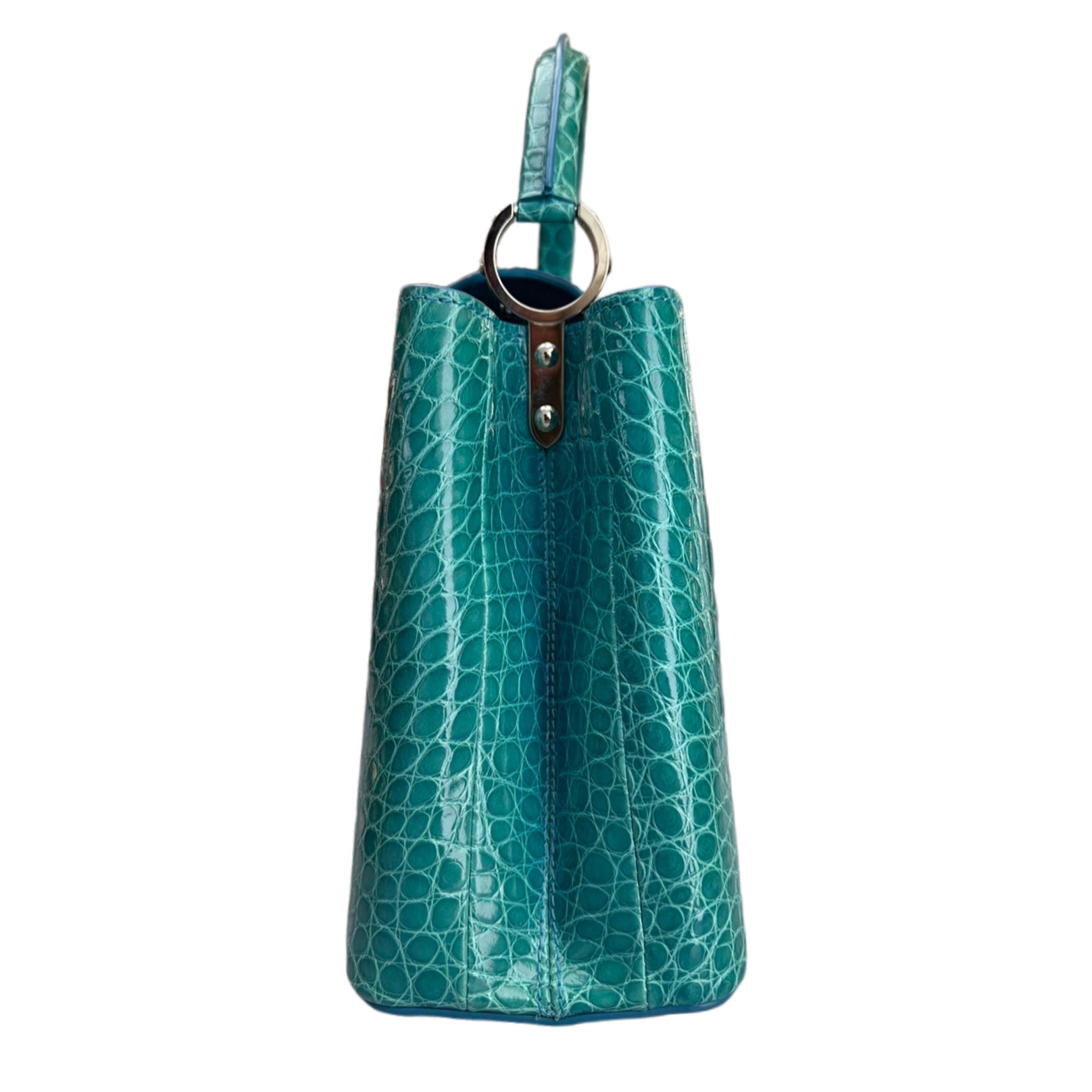 LOUIS VUITTON Capucines BB in Exotic Leather Emeraude (Empire Green)