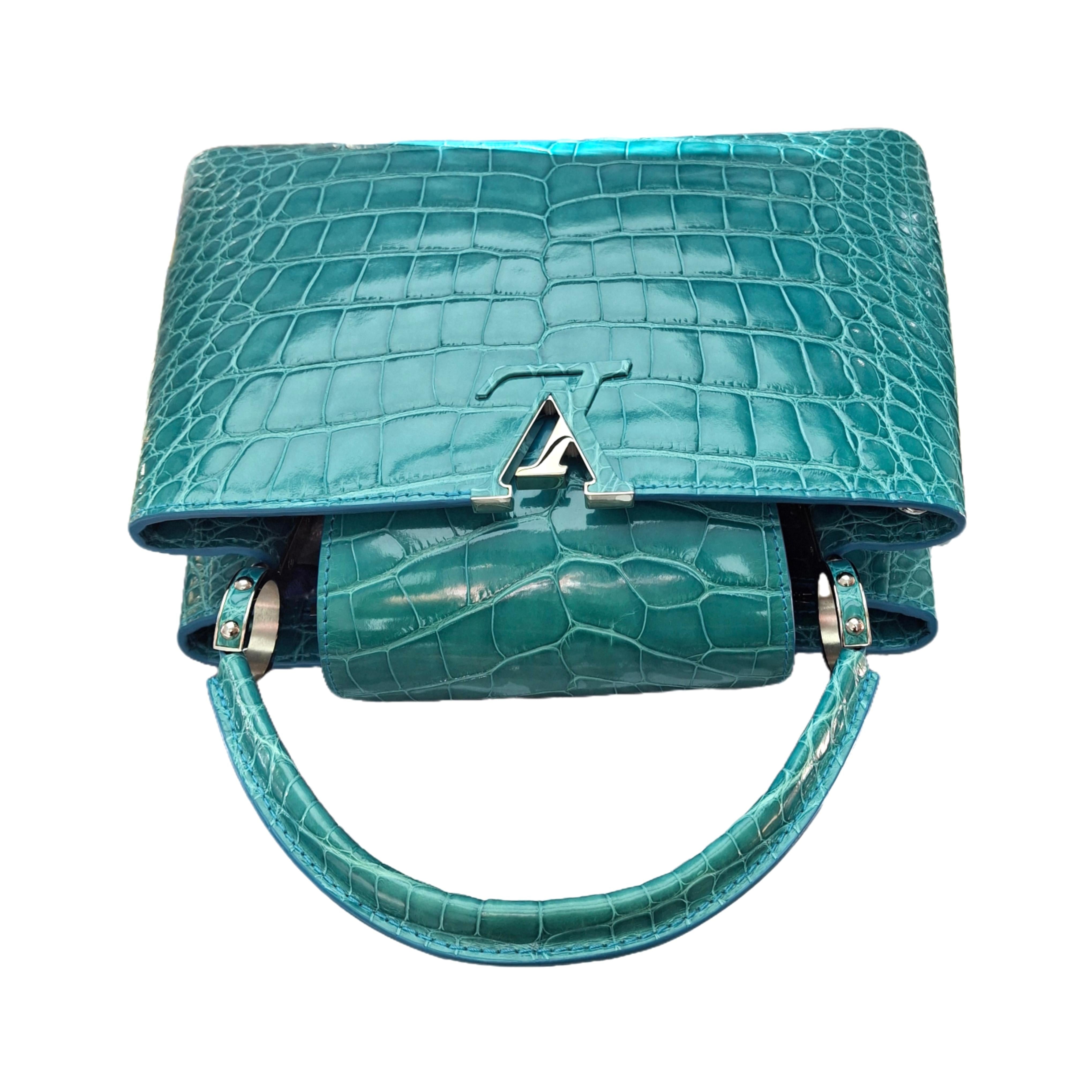 LOUIS VUITTON Capucines BB in Exotic Leather Emeraude (Empire Green)