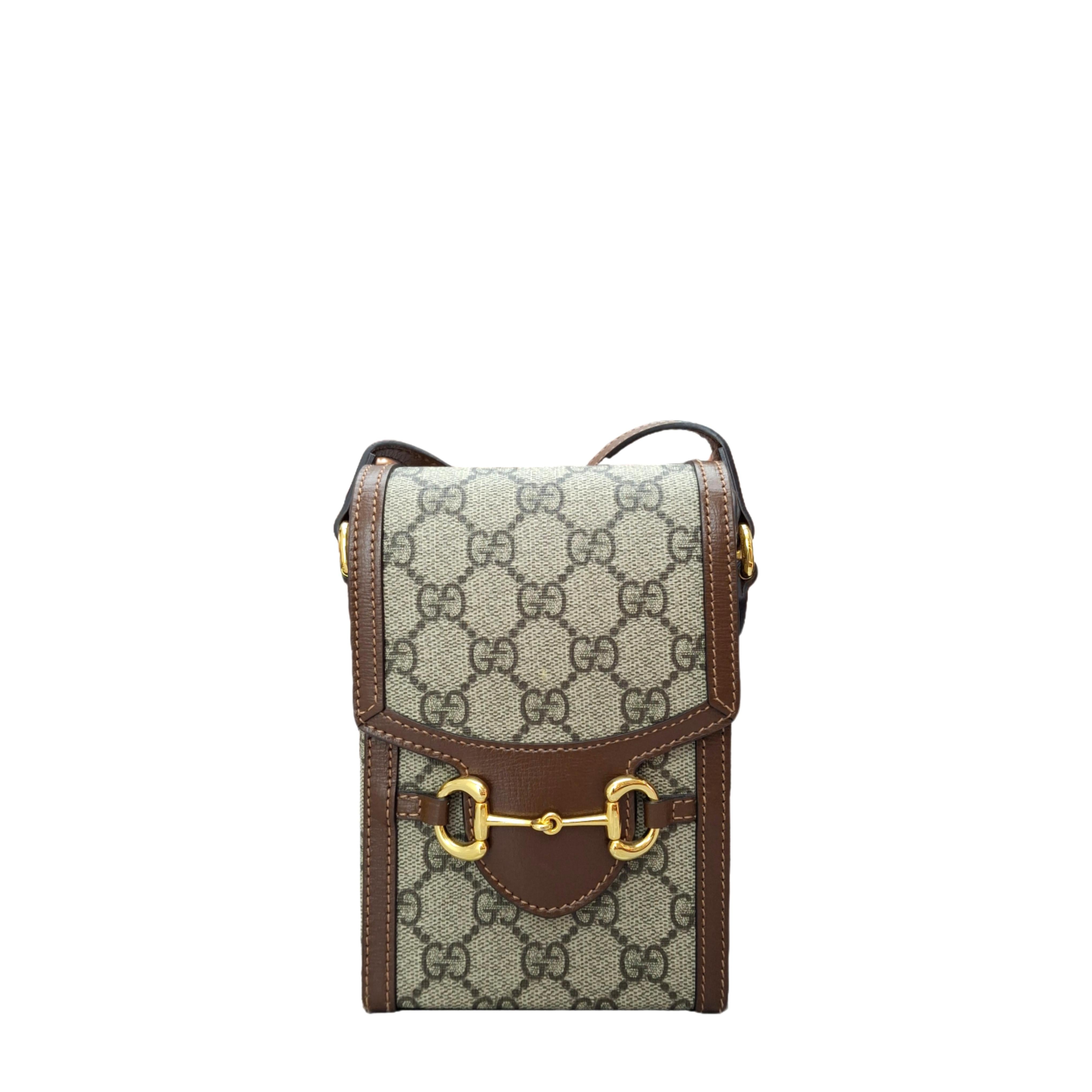 GUCCI Horsebit 1955 Mini Bag (Beige and ebony)