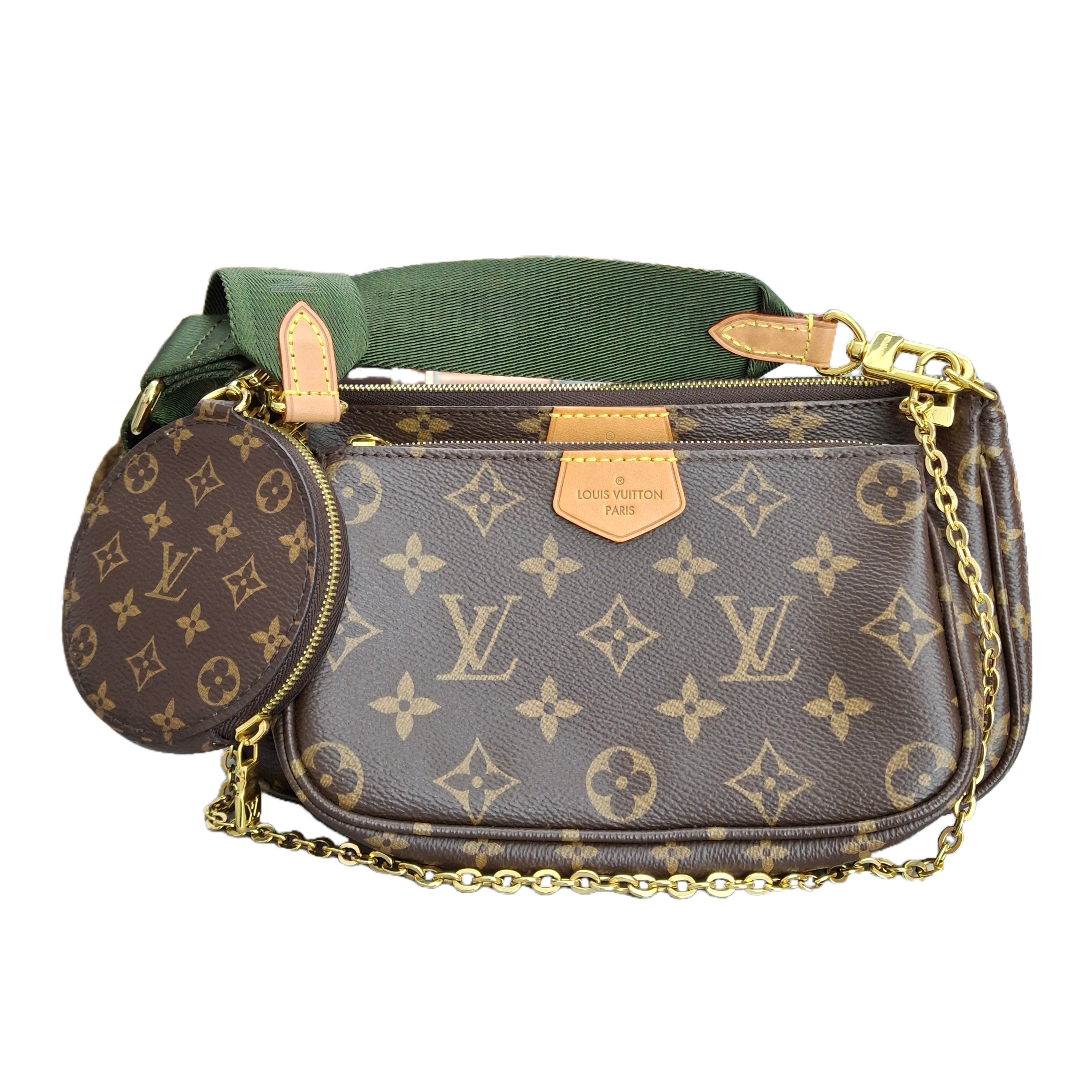 LOUIS VUITTON Multi Pochette Accessories With Khaki Strap