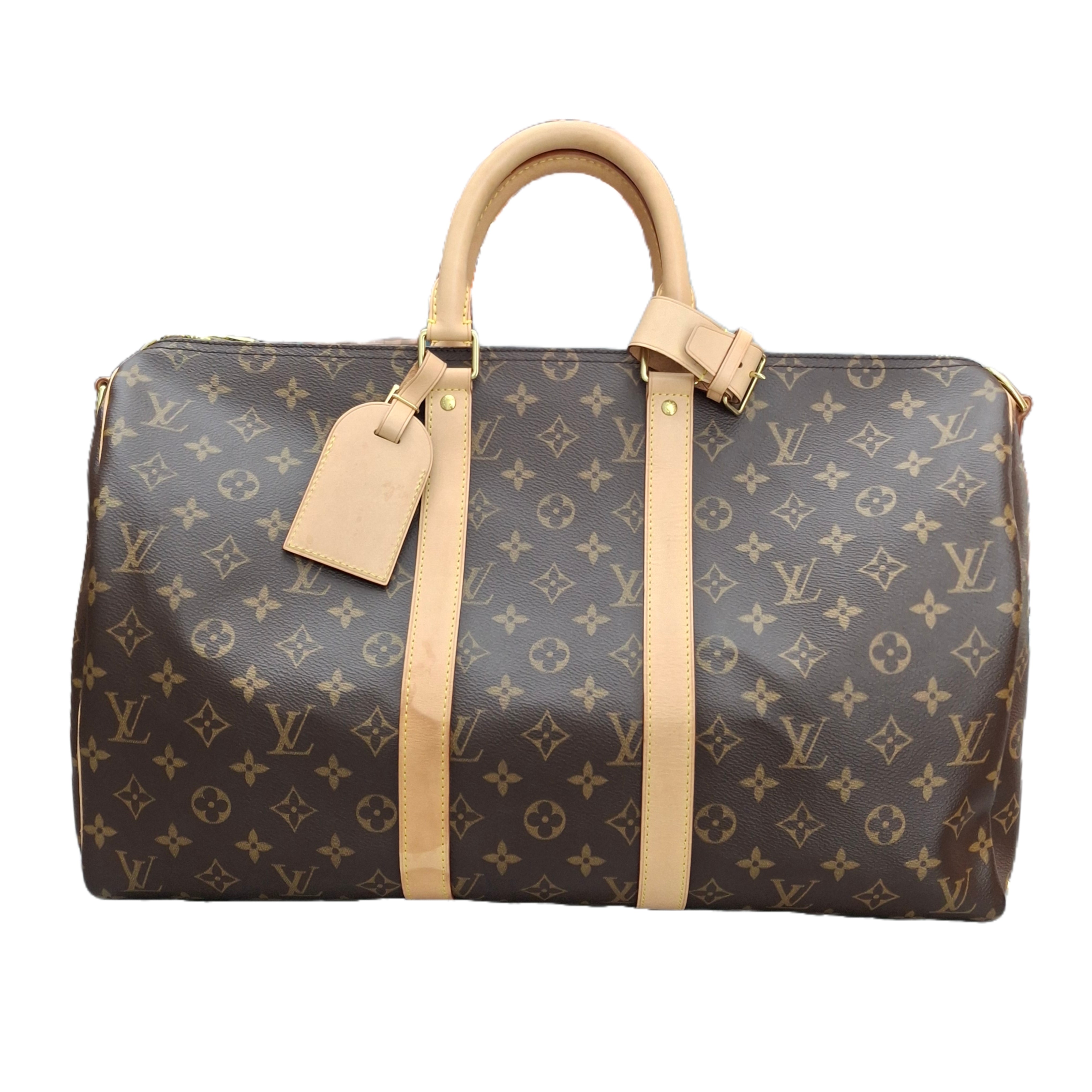 Louis Vuitton Keepall Bandoulière 45 Monogram Canvas (Beige) Excellent condition