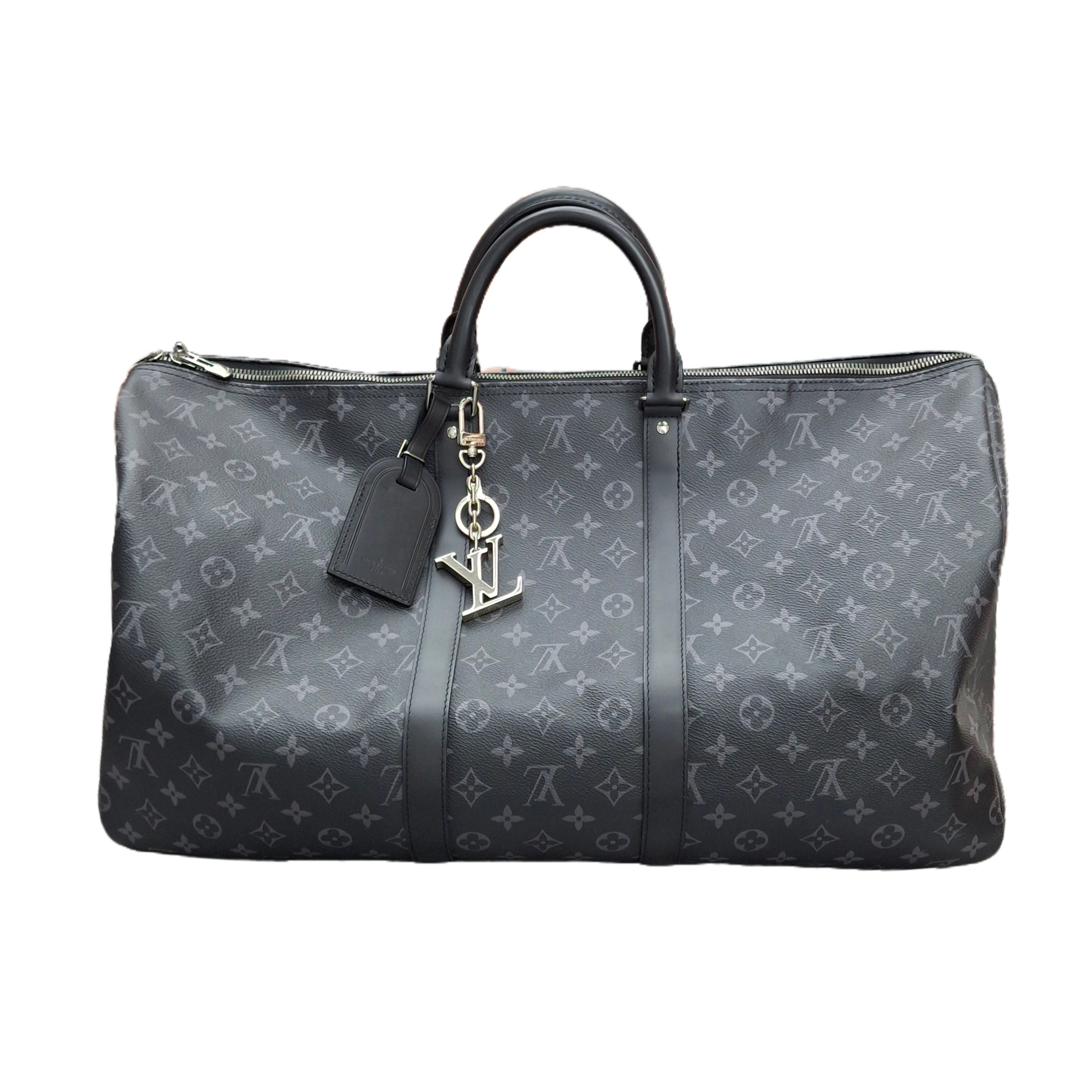 LOUIS VUITTON Keepall Bandoulière 55 (Monogram Eclipse)