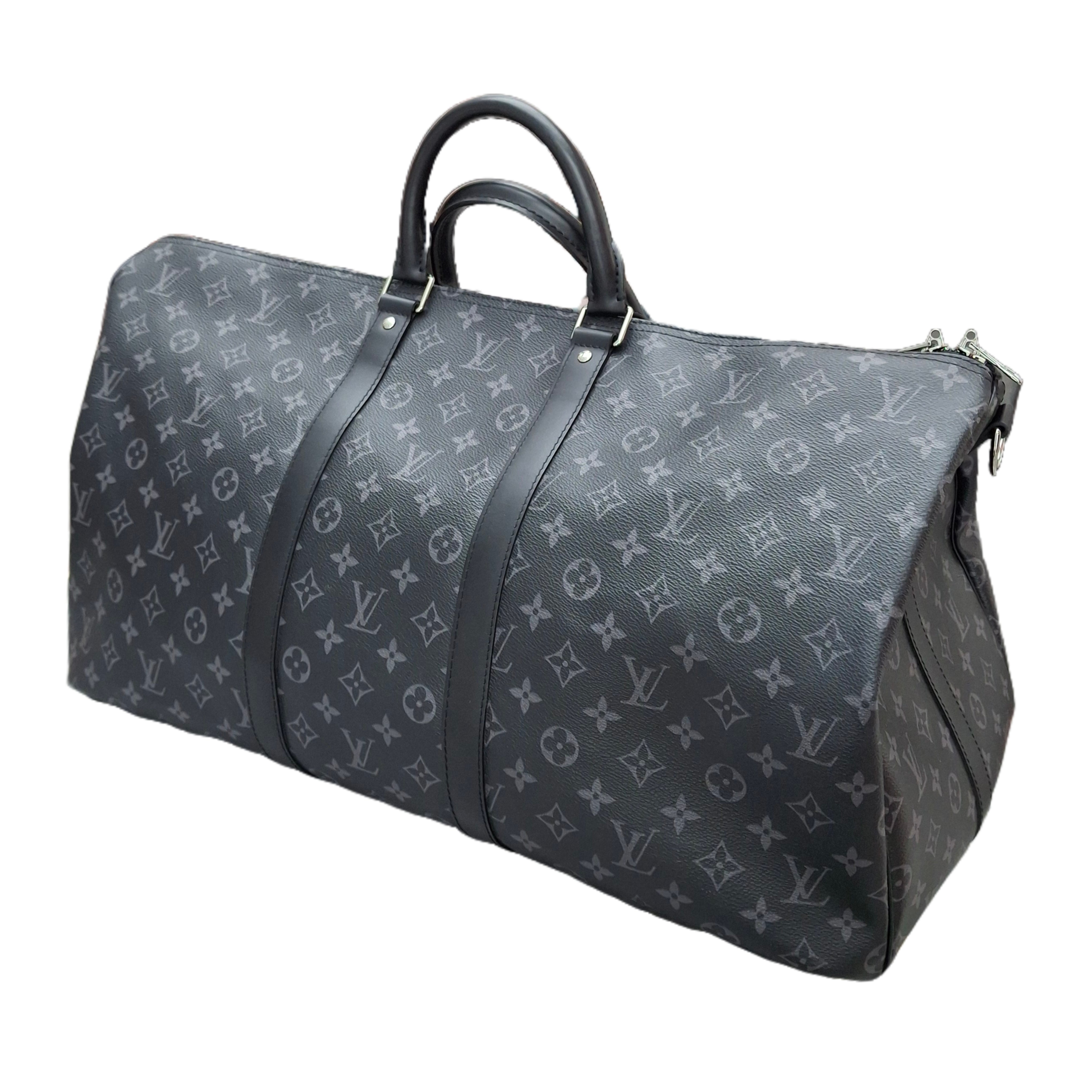 LOUIS VUITTON Keepall Bandoulière 55 (Monogram Eclipse)