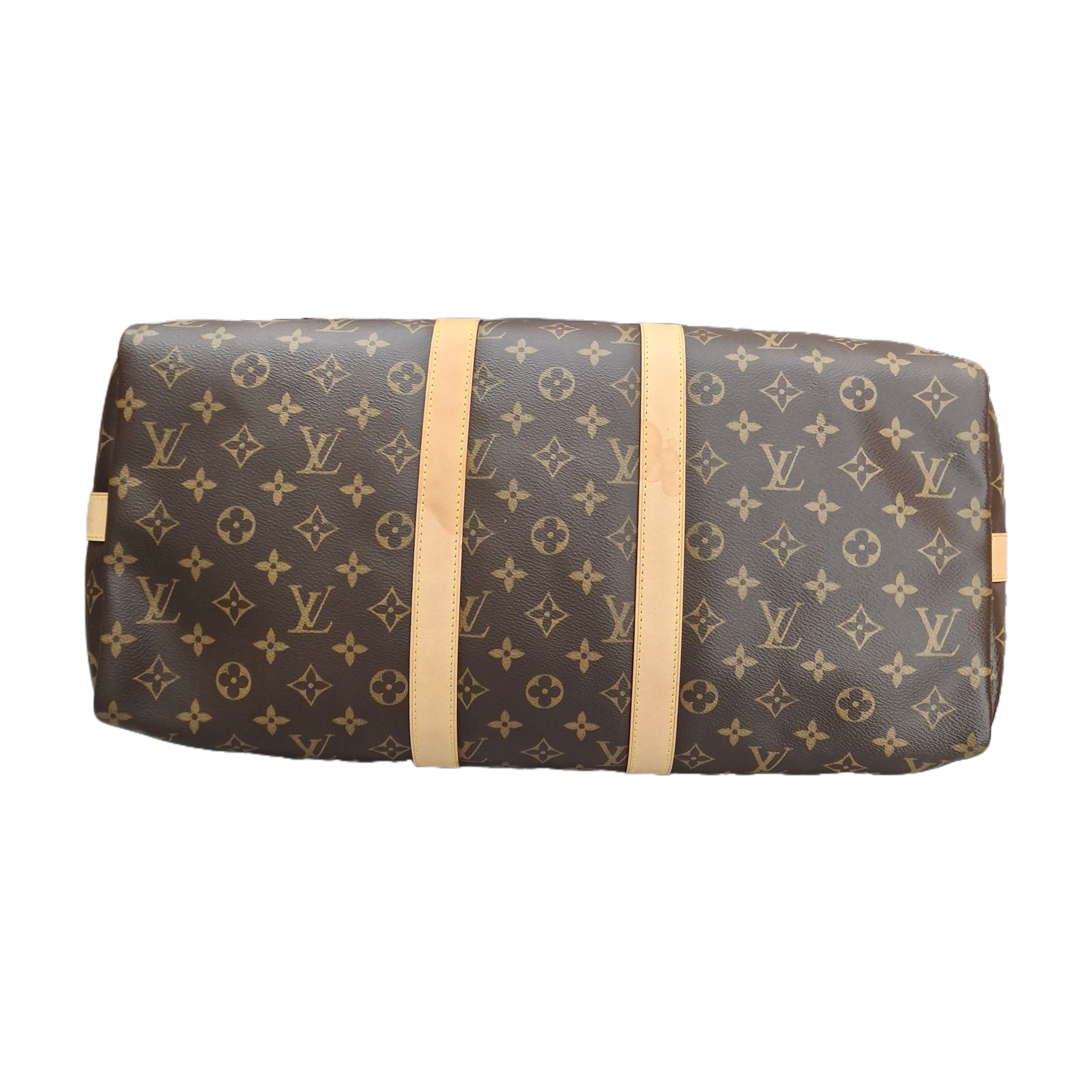 Louis Vuitton Keepall Bandoulière 45 Monogram Canvas (Beige) Excellent condition