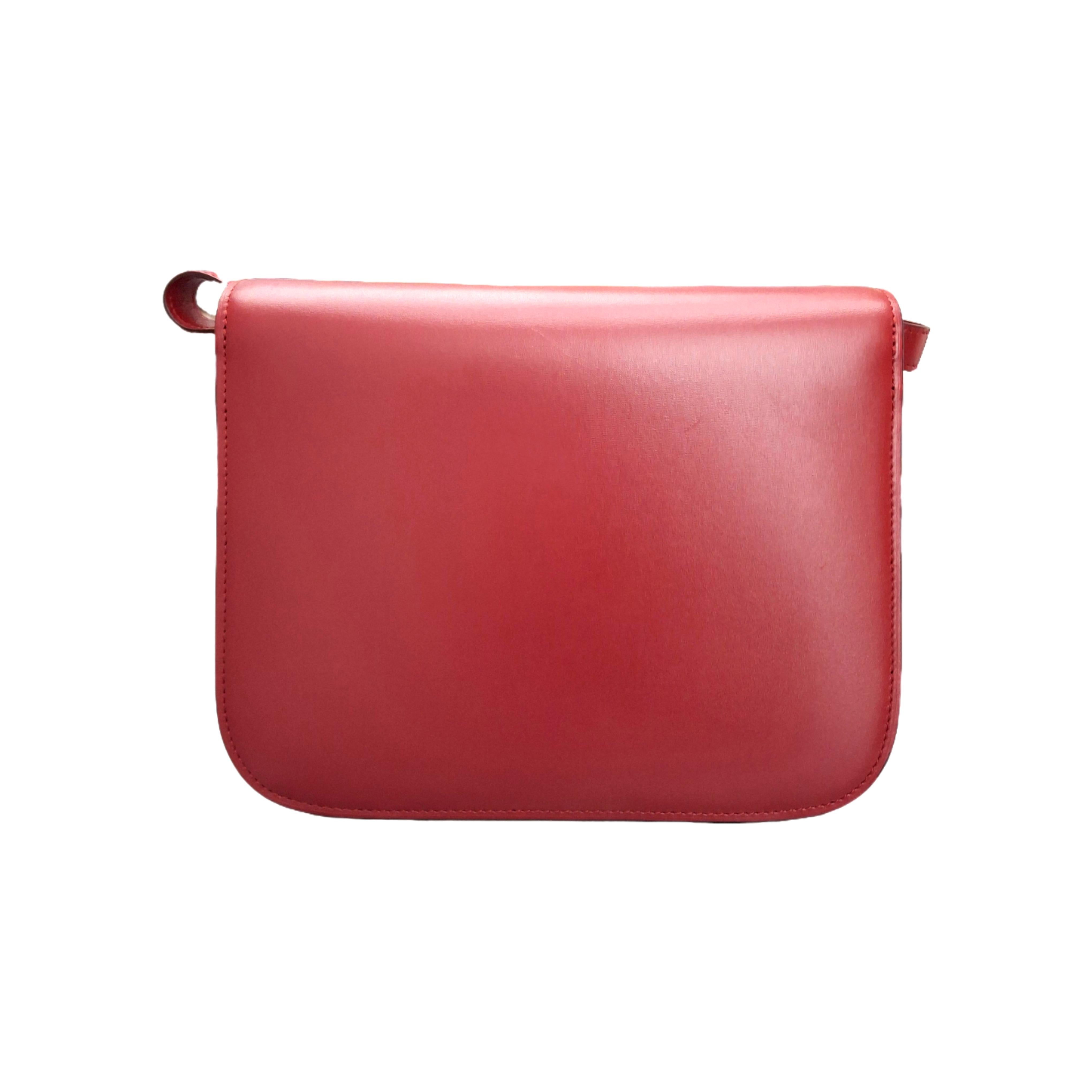 CELINE Medium Classic Calfskin Box (Red)