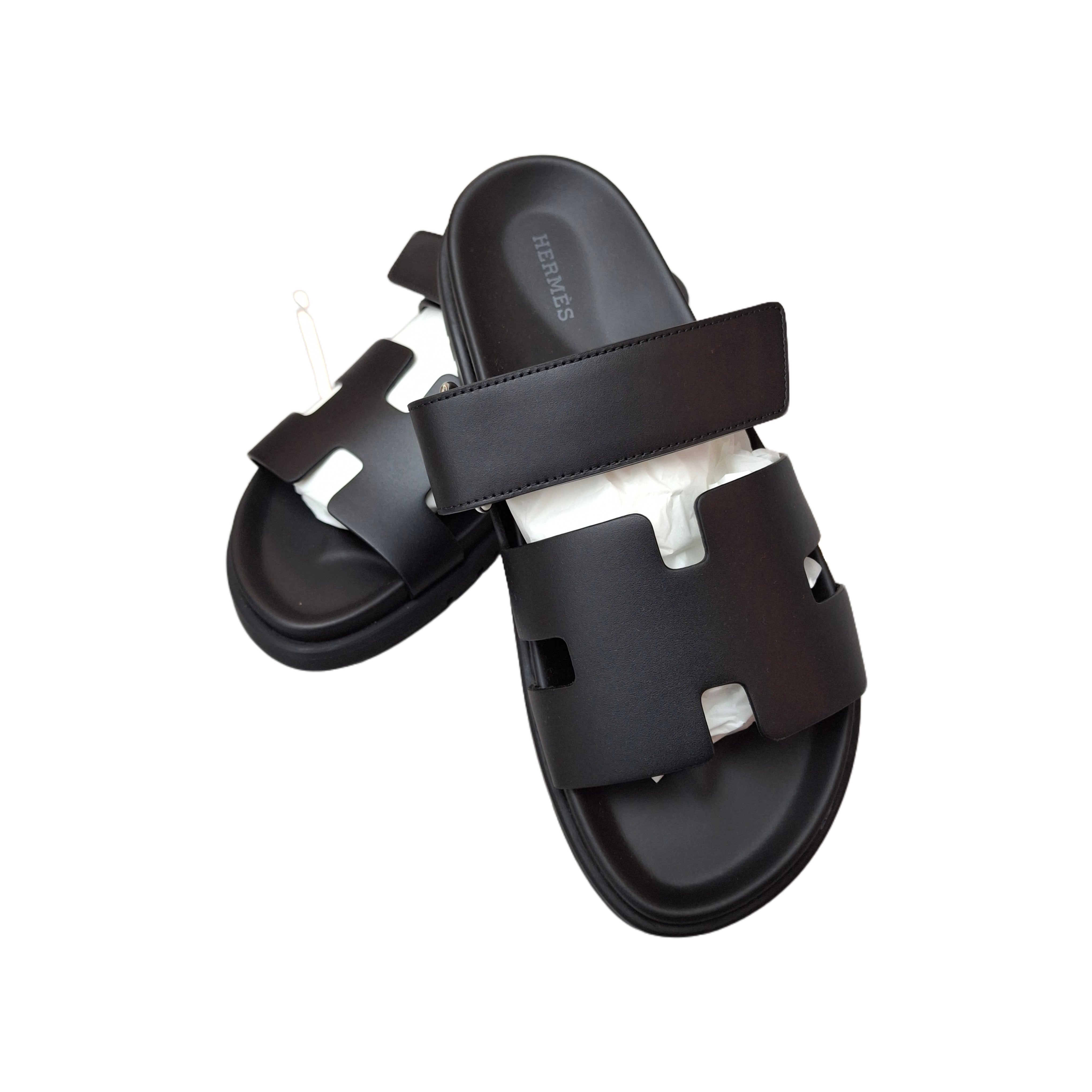 HERMÈS Chypre sandal (Black) 39