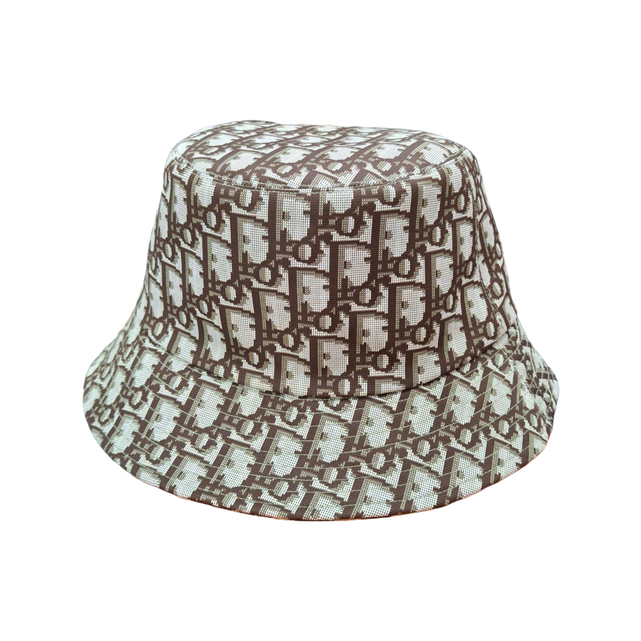 DIOR Oblique Bucket Hat Beige and Brown Size 57