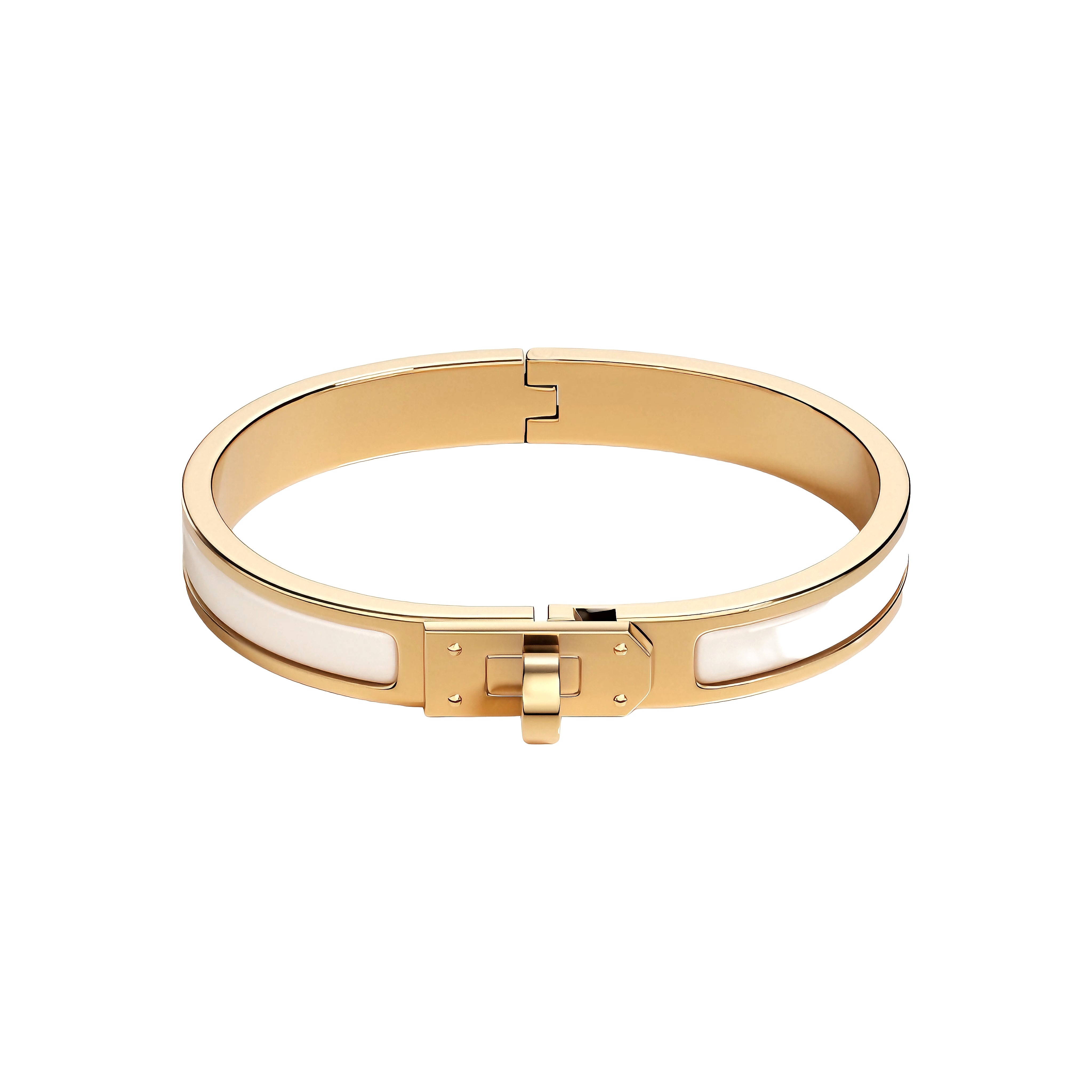 HERMÈS Mini Clic Kelly bracelet (Cream White)