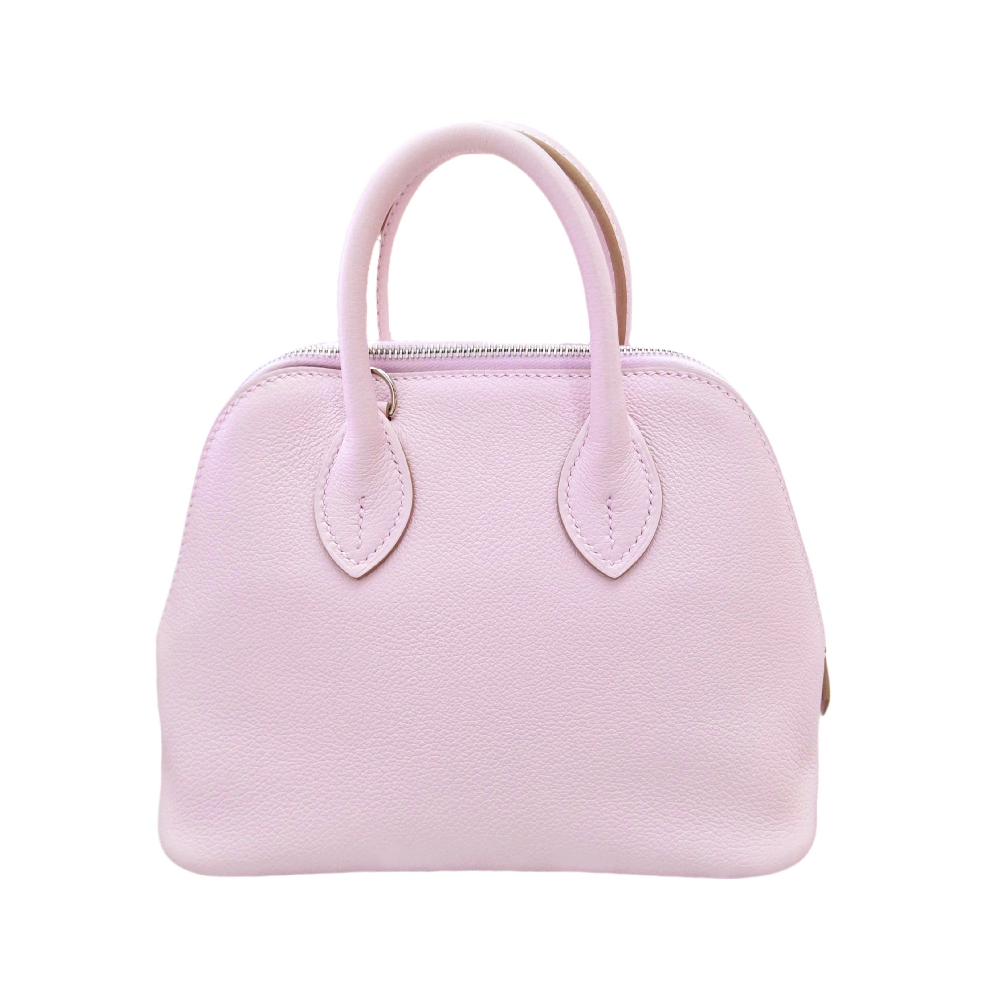 HERMÈS Mini Bolide 27 Bag Evercolor Mauve Pâle (Cream Purple) B Stamp