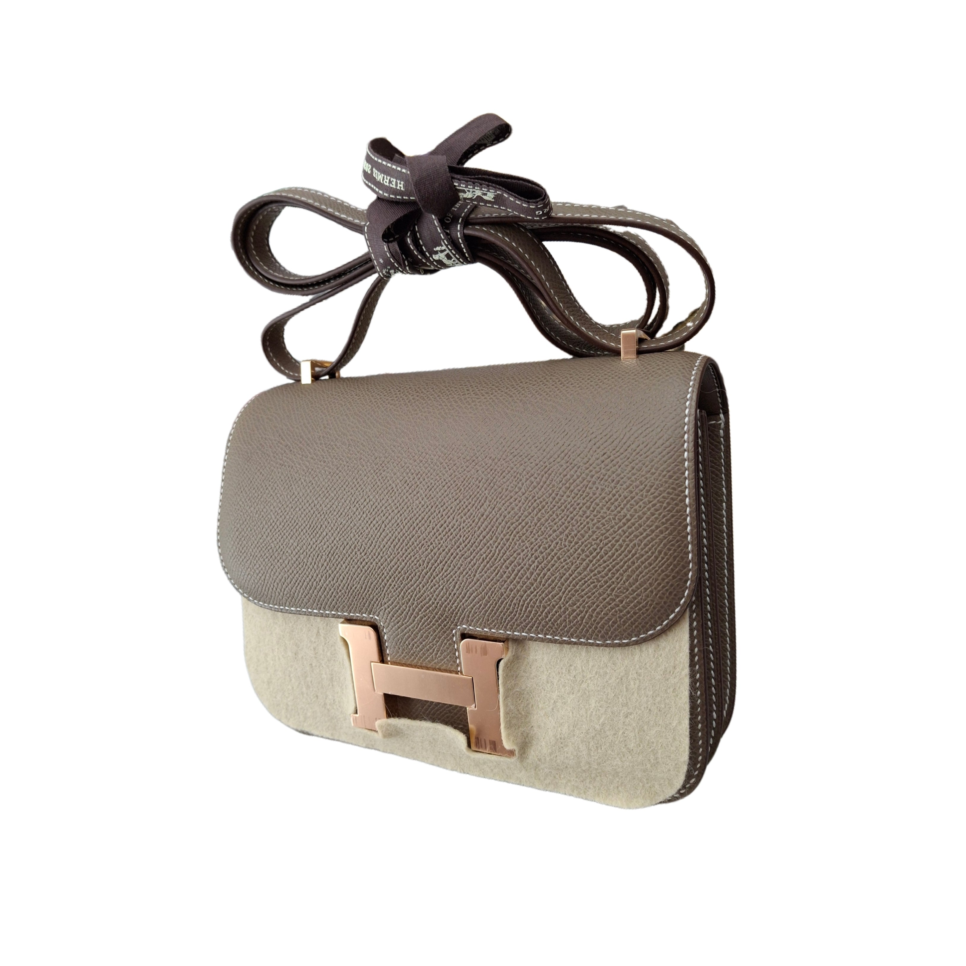 Hermès Constance III Mini Bag GHW Gris Étoupe (Beige Gray) B Stamp Brand New