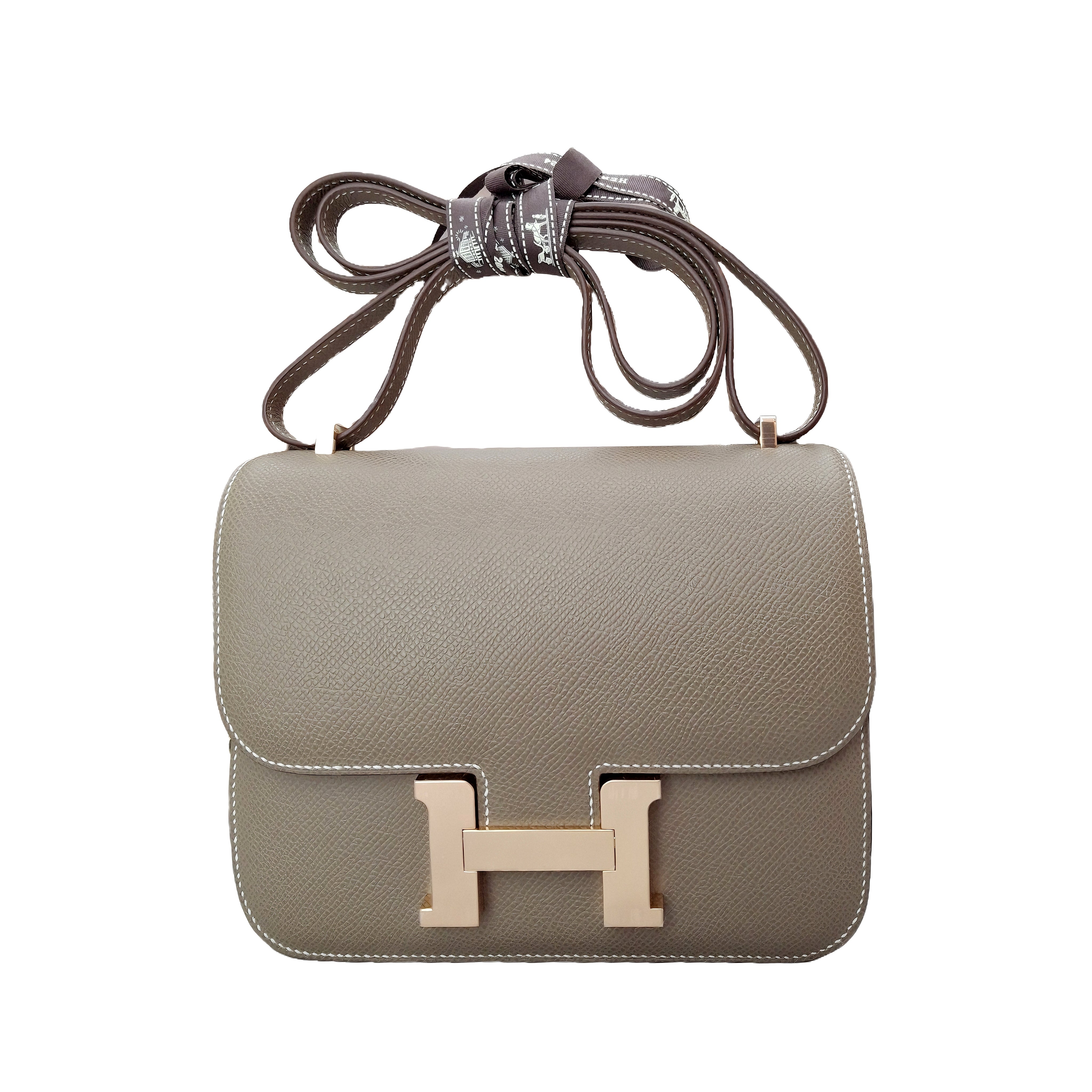 Hermès Constance III Mini Bag GHW Gris Étoupe (Beige Gray) B Stamp Brand New