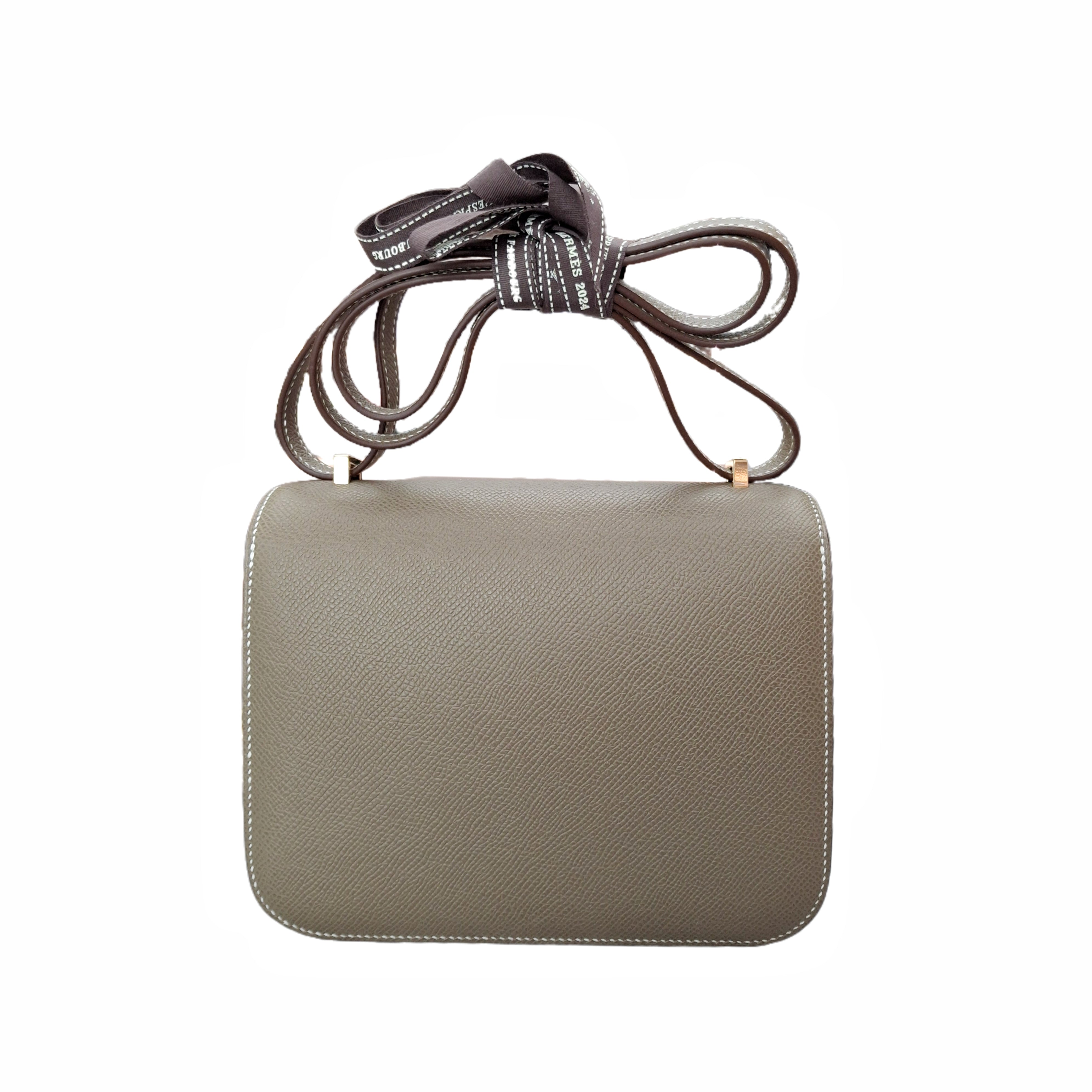 Hermès Constance III Mini Bag GHW Gris Étoupe (Beige Gray) B Stamp Brand New