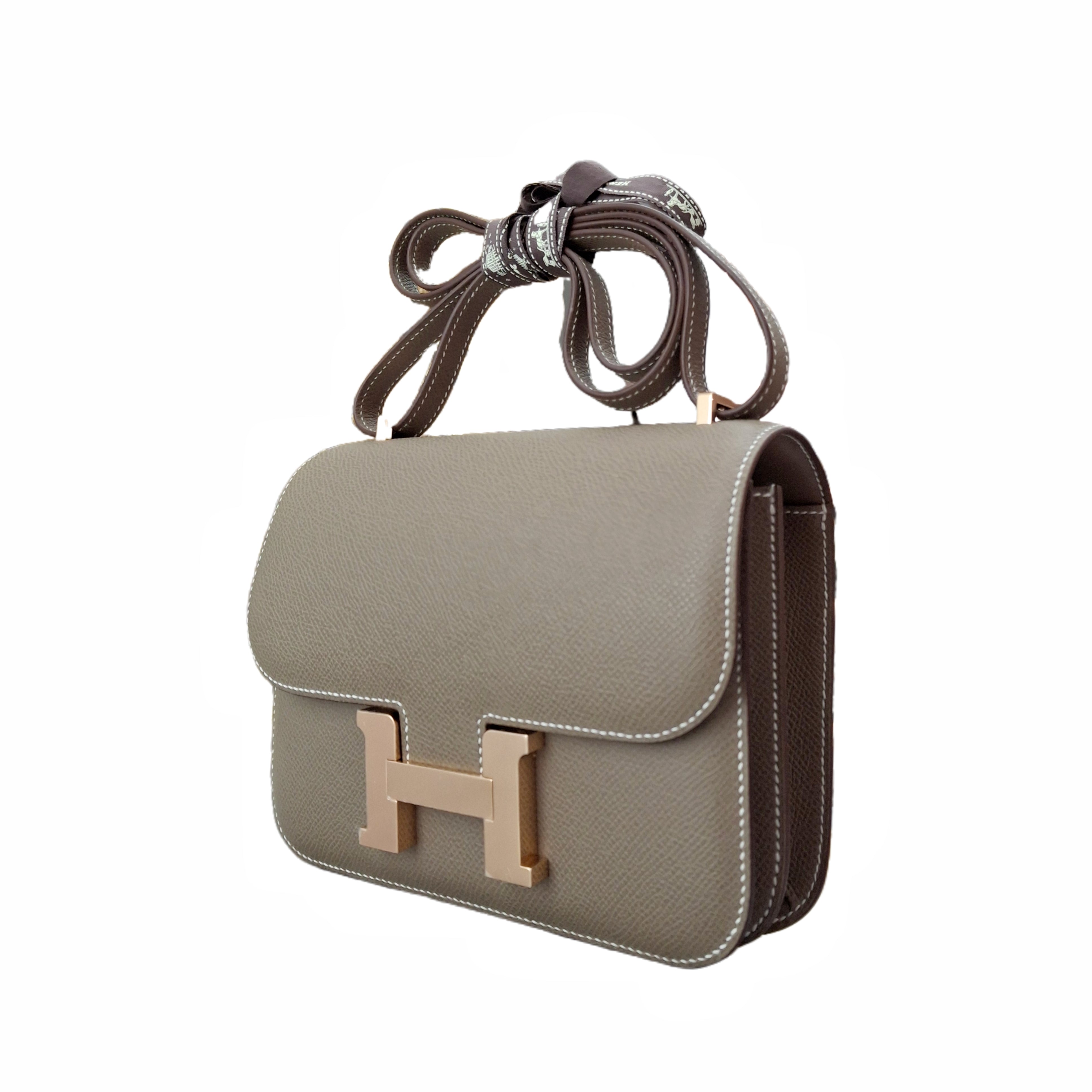 Hermès Constance III Mini Bag GHW Gris Étoupe (Beige Gray) B Stamp Brand New