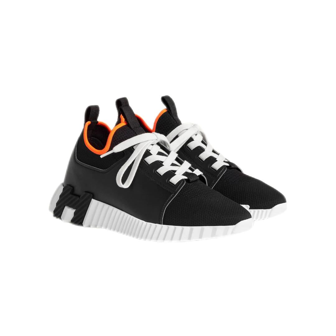 HERMÈS Depart slip-on sneaker (Black/Orange/White) 37.5