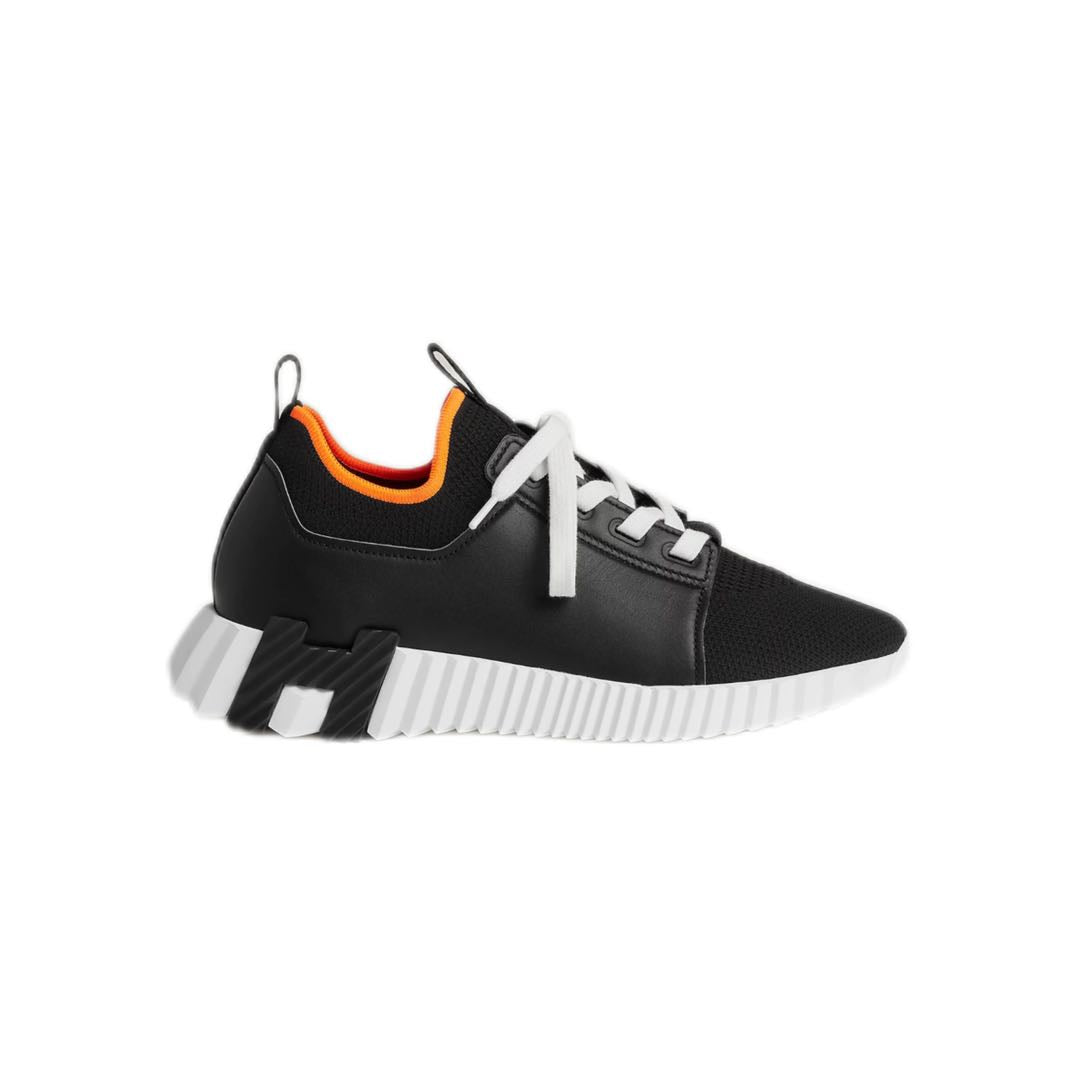 HERMÈS Depart slip-on sneaker (Black/Orange/White) 37.5