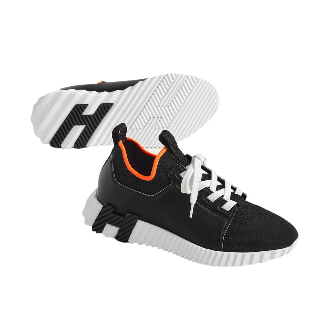 HERMÈS Depart slip-on sneaker (Black/Orange/White) 37.5