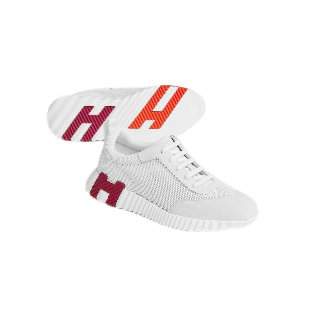 HERMÈS Bouncing Sneaker (White/Orange/Rouge) 38