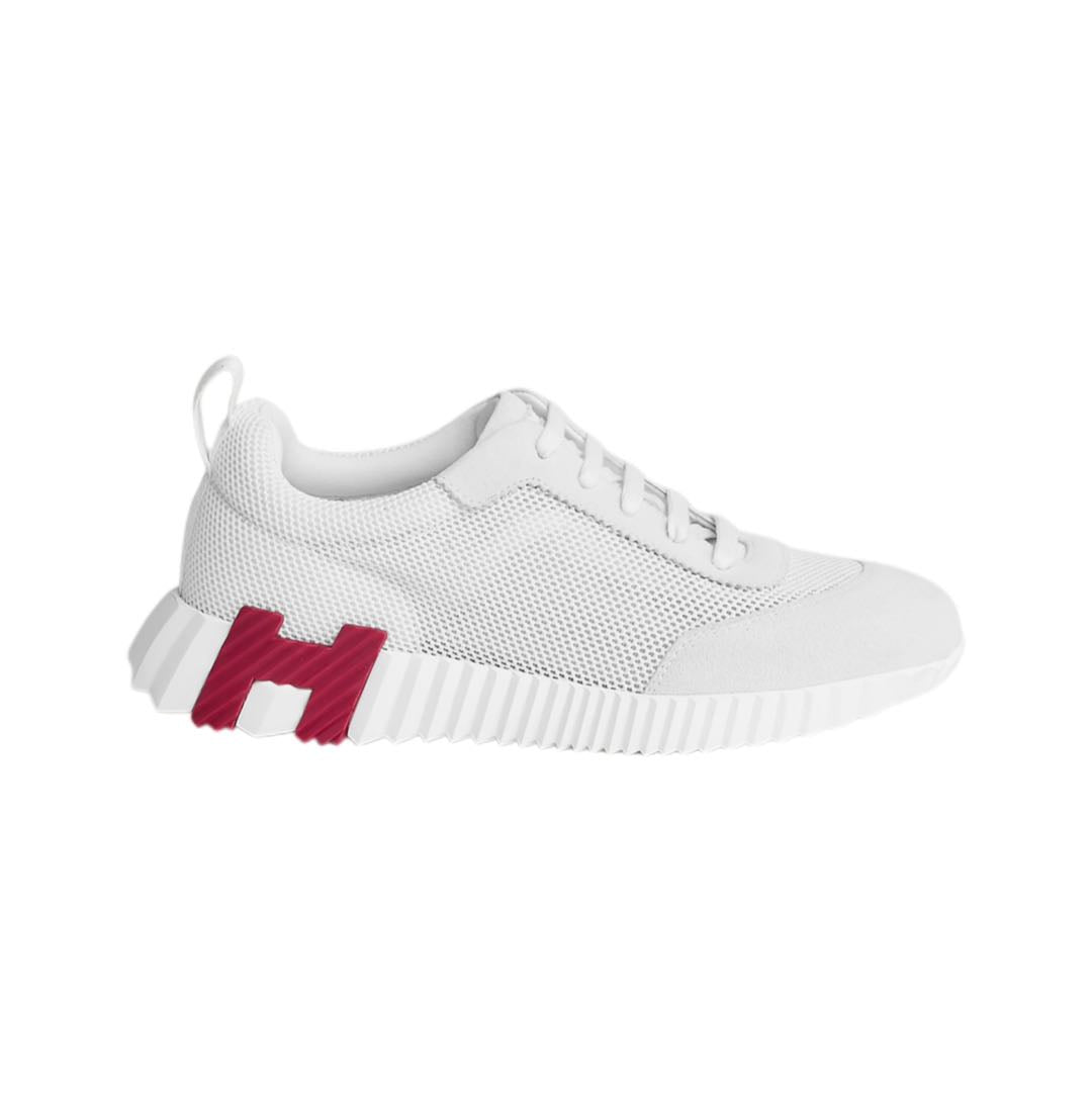 HERMÈS Bouncing Sneaker (White/Orange/Rouge) 38