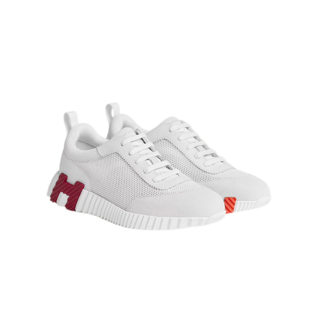 HERMÈS Bouncing Sneaker (White/Orange/Rouge) 38