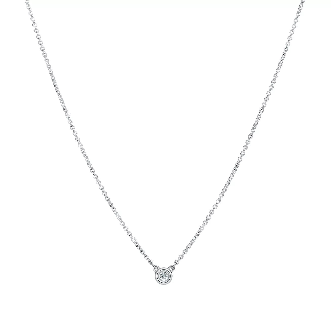 TIFFANY& CO Diamonds by the Yard Single Diamond Pendant (Silver)