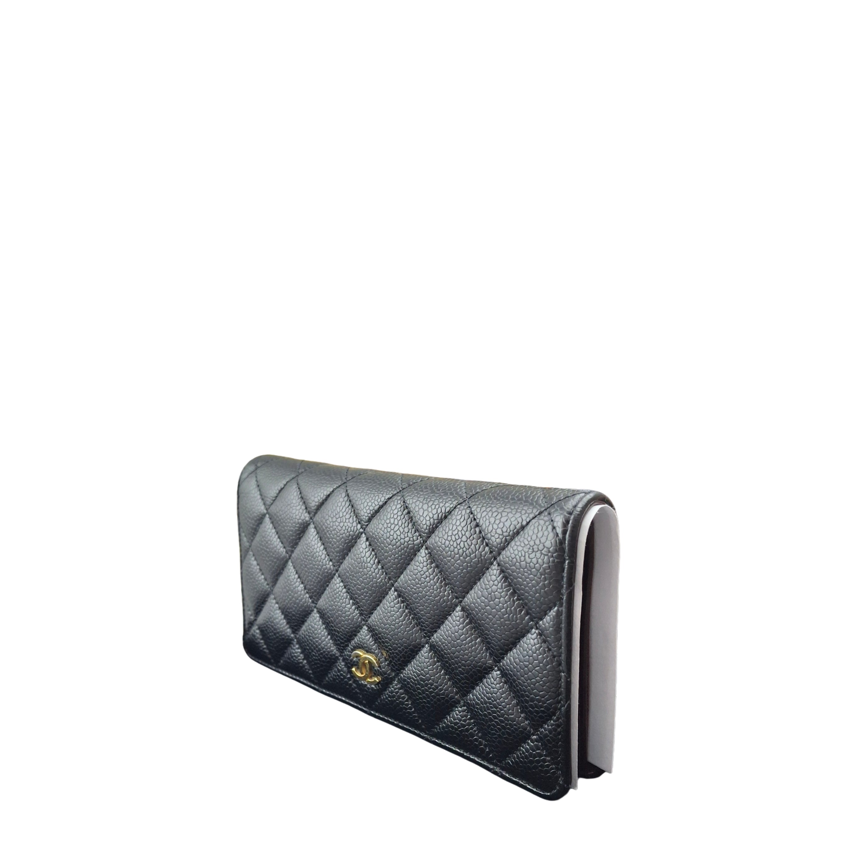 Chanel Caviar skin ZIP wallet (Black)