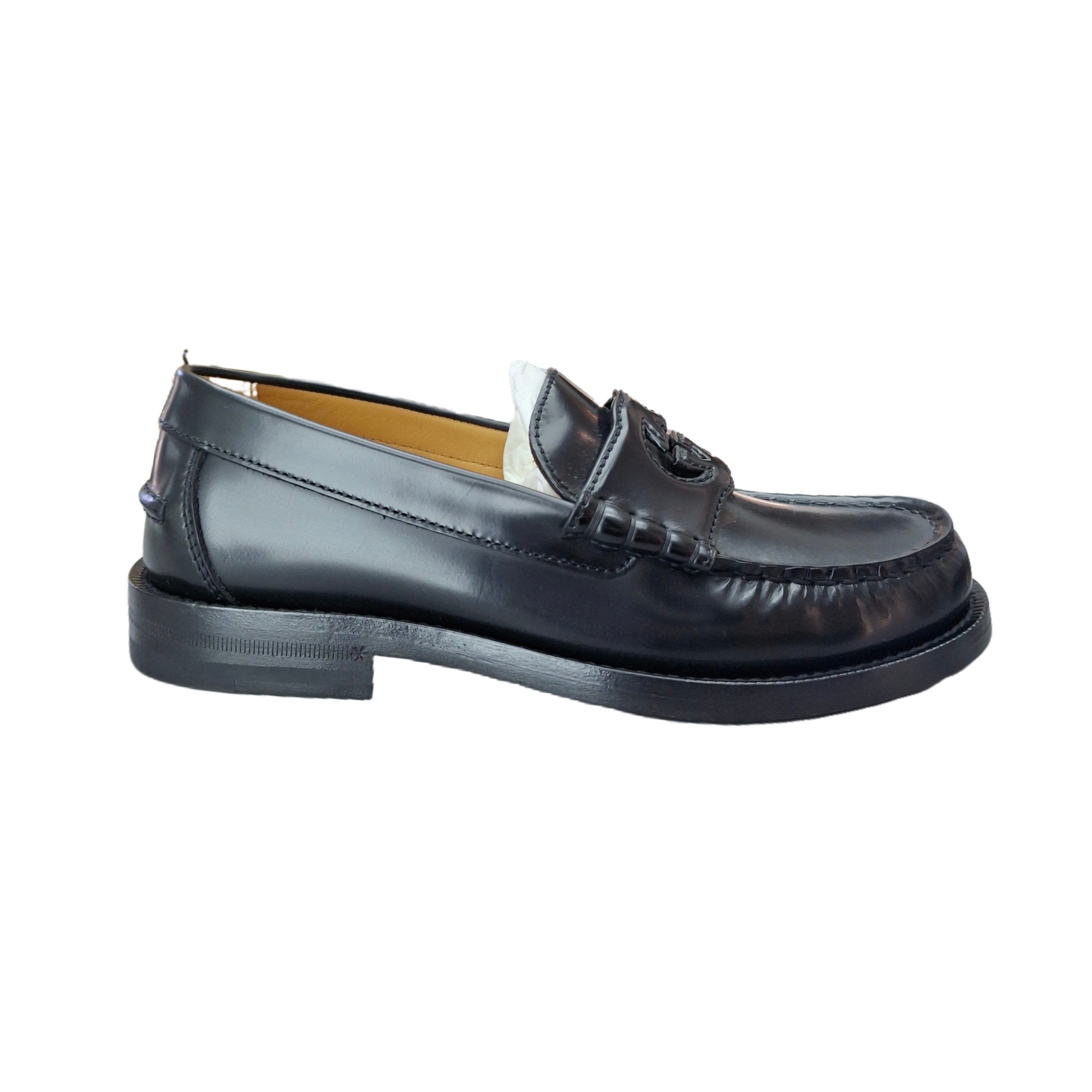 Gucci Interlocking G leather loafers (Black) 35