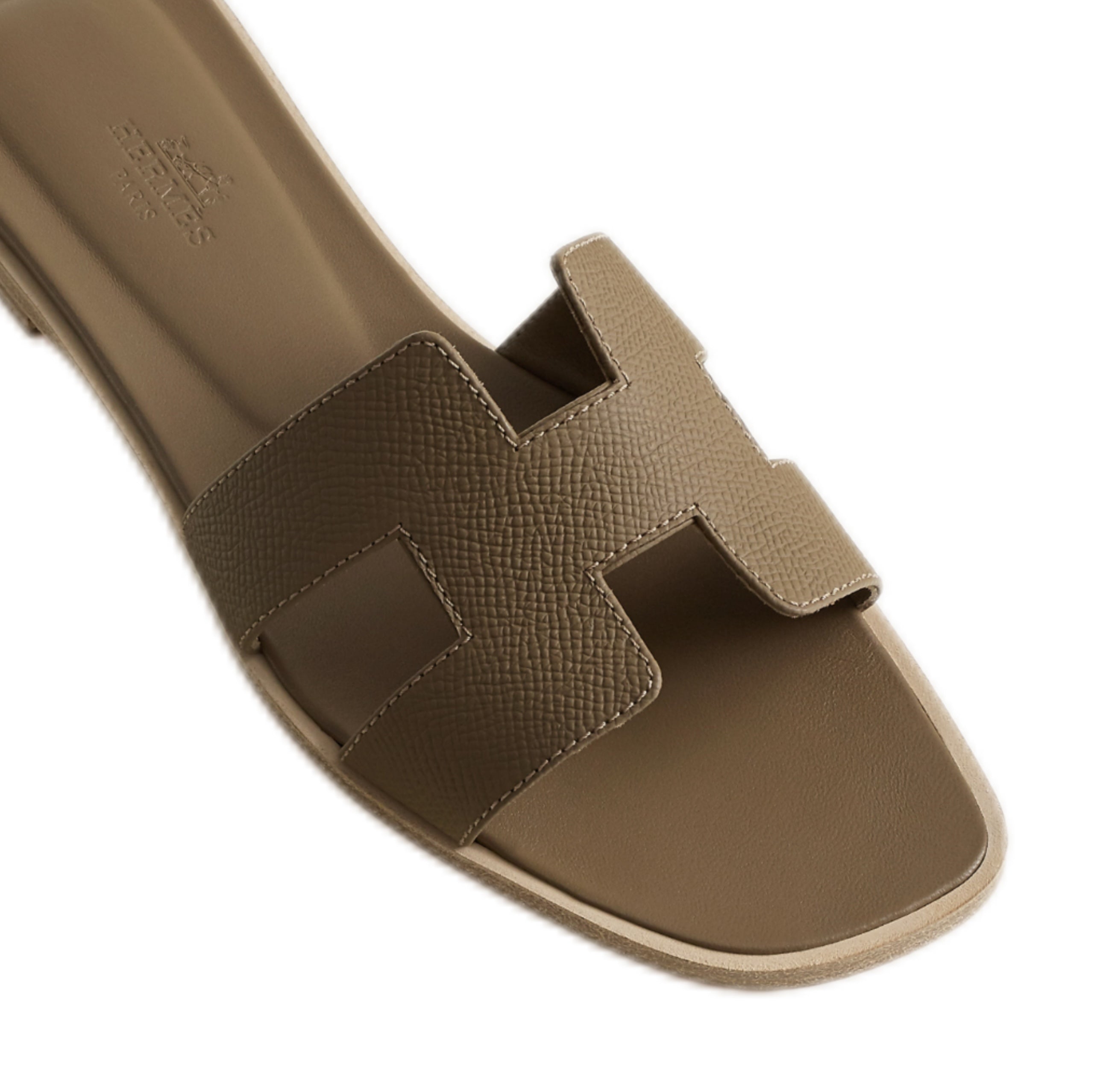 HERMÈS ORAN SANDAL Étoupe 37.5