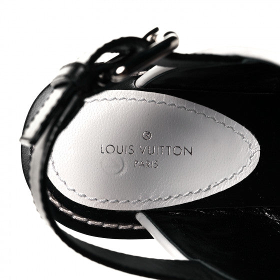 LOUIS VUITTON Monogram Flat Sandals (Black/White) 38