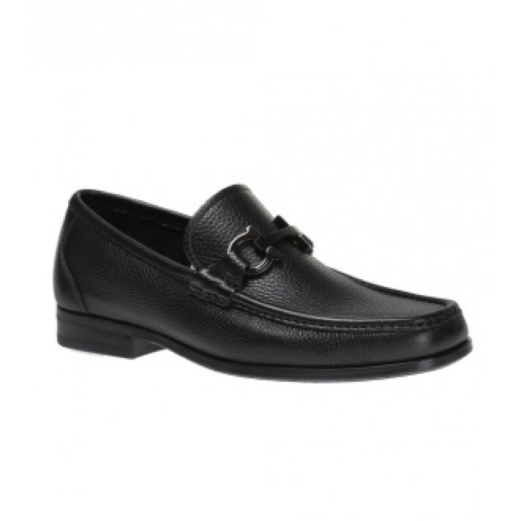 Salvatore Ferragamo Gancini Ornament Moccasins (Black) 41