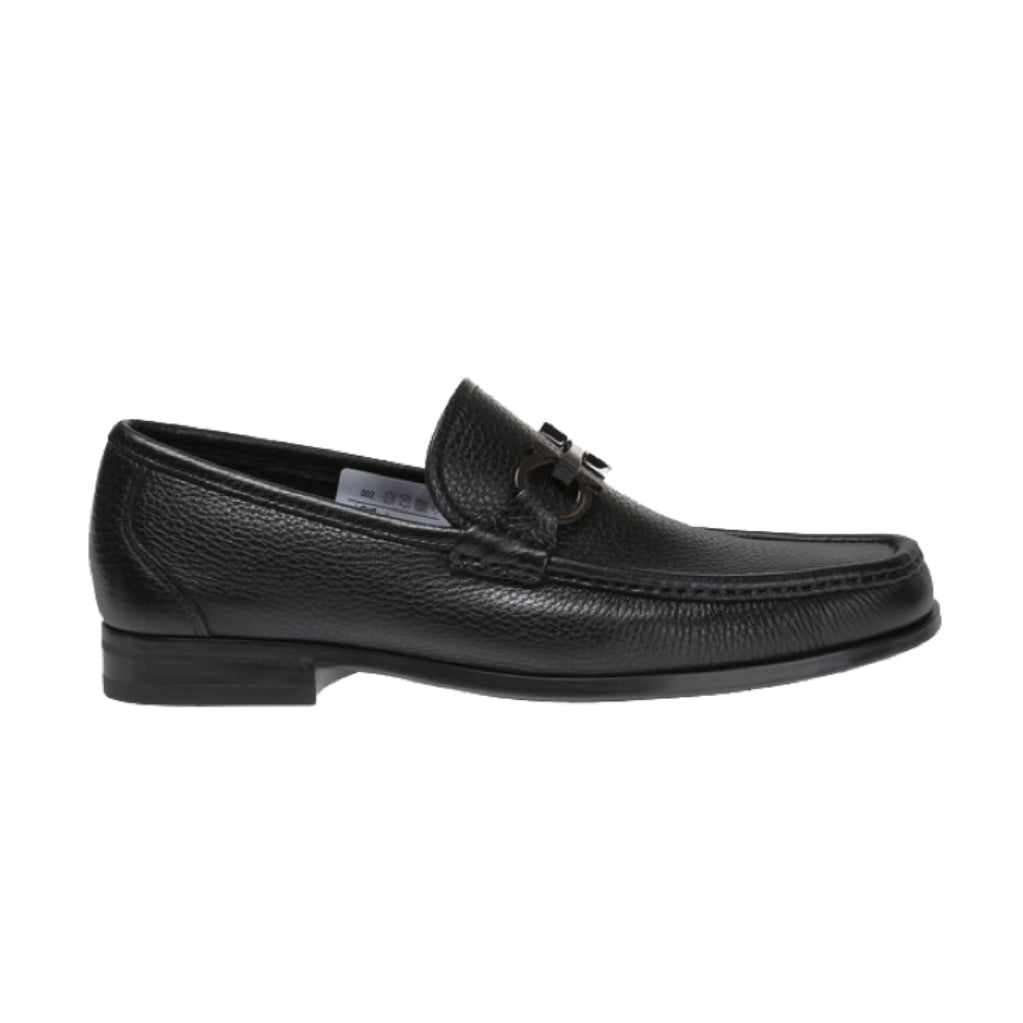 Salvatore Ferragamo Gancini Ornament Moccasins (Black) 41