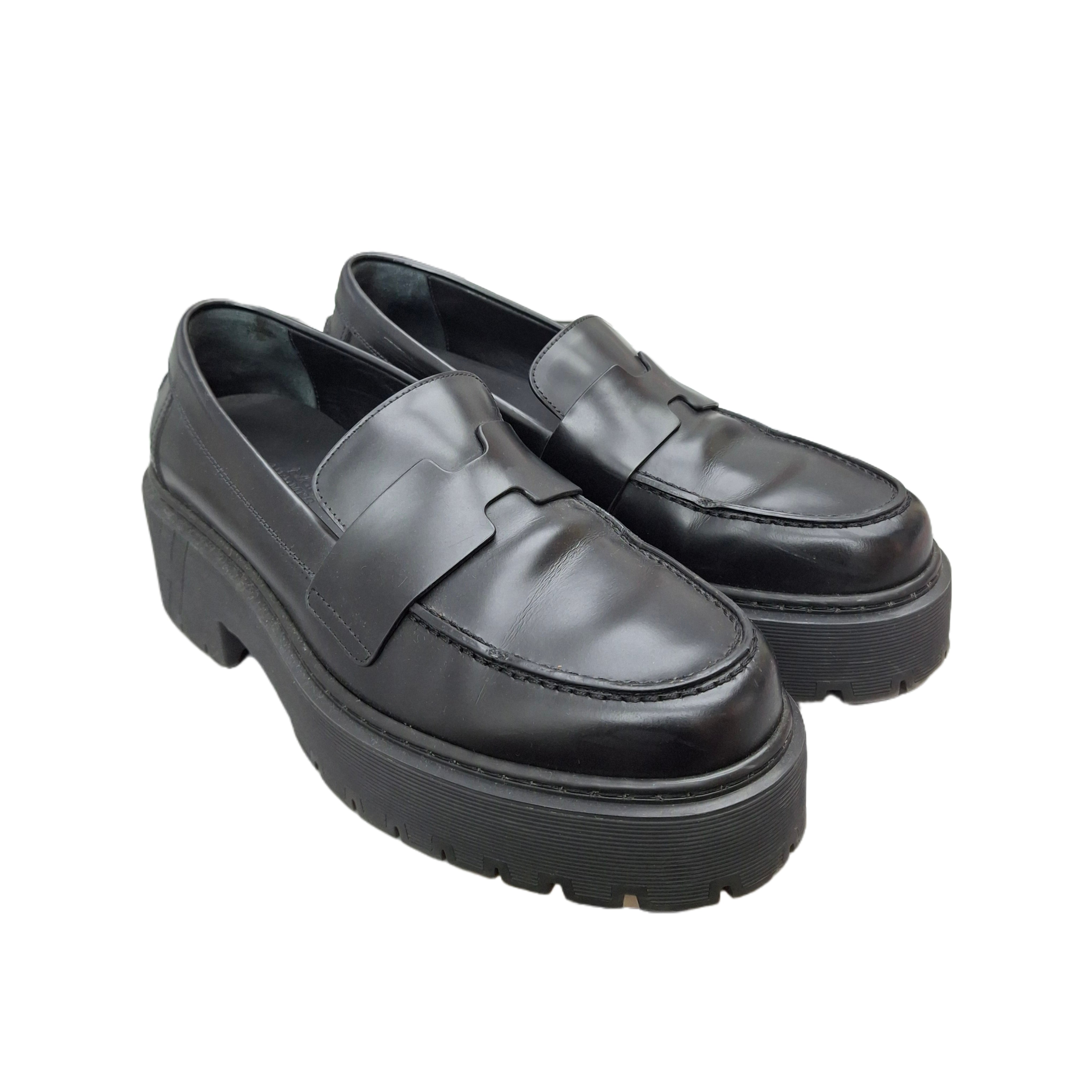 HERMÈS Hitch Loafer (Black) 37.5