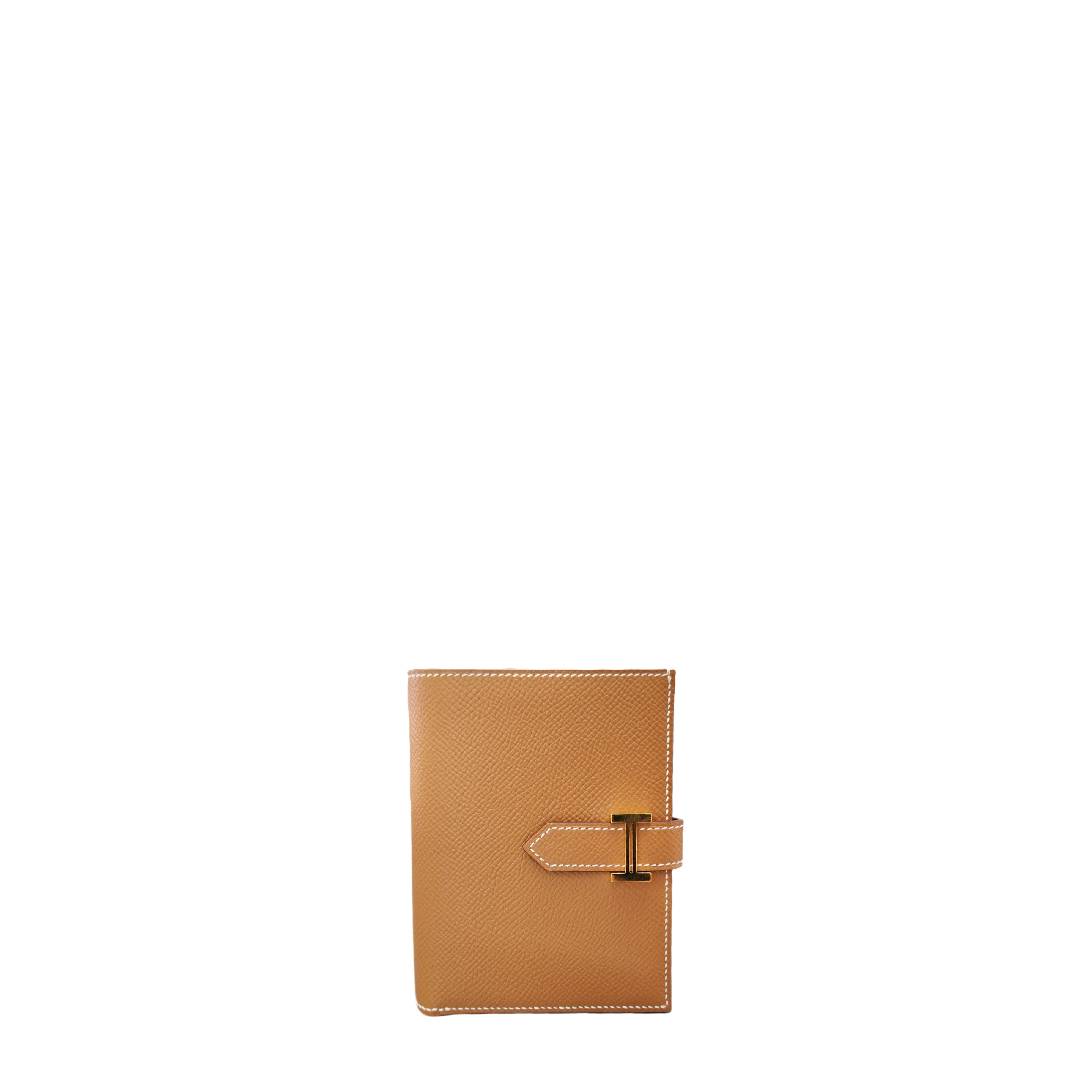 Hermès Bearn Compact wallet GHW Epsom Gold B Stamp