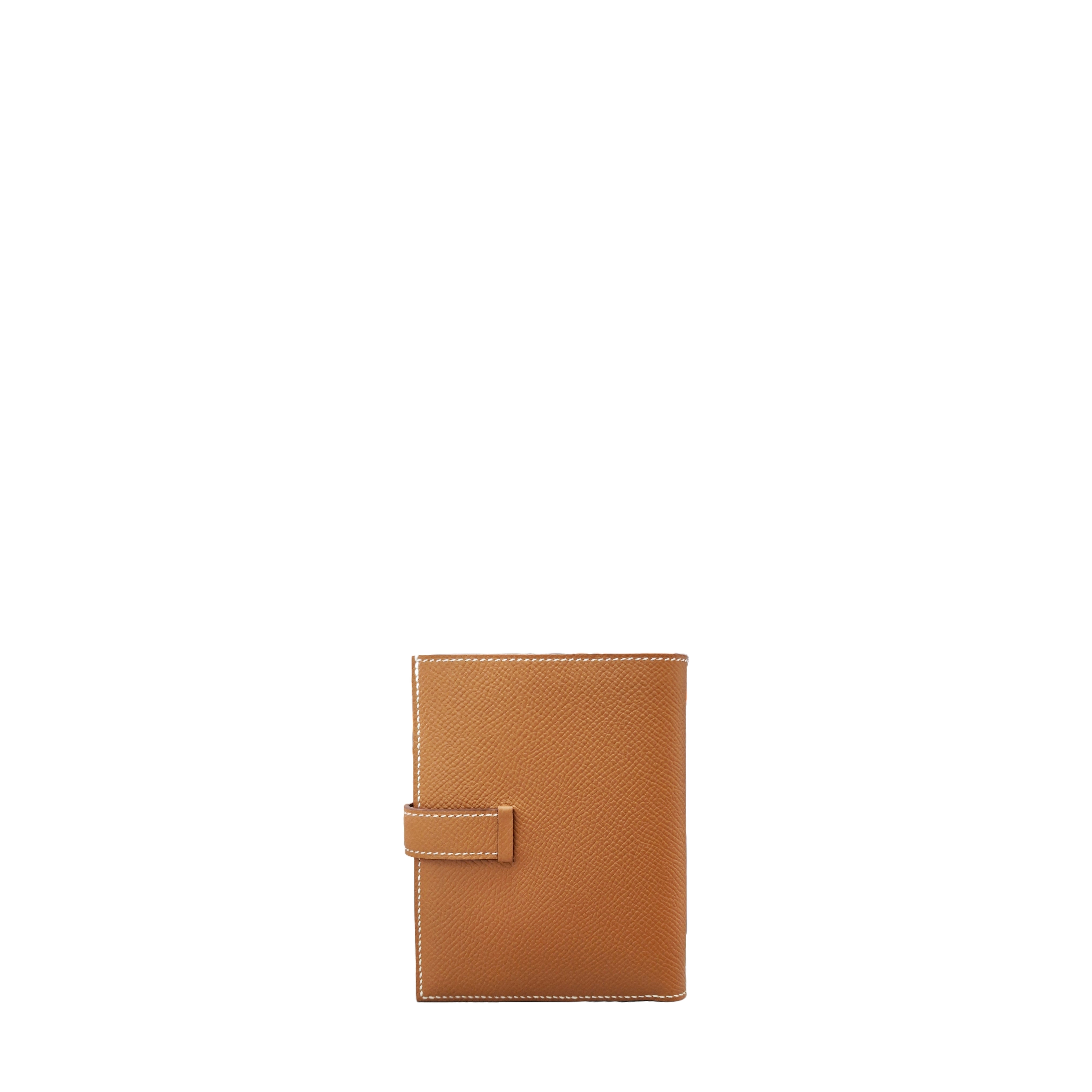 Hermès Bearn Compact wallet GHW Epsom Gold B Stamp