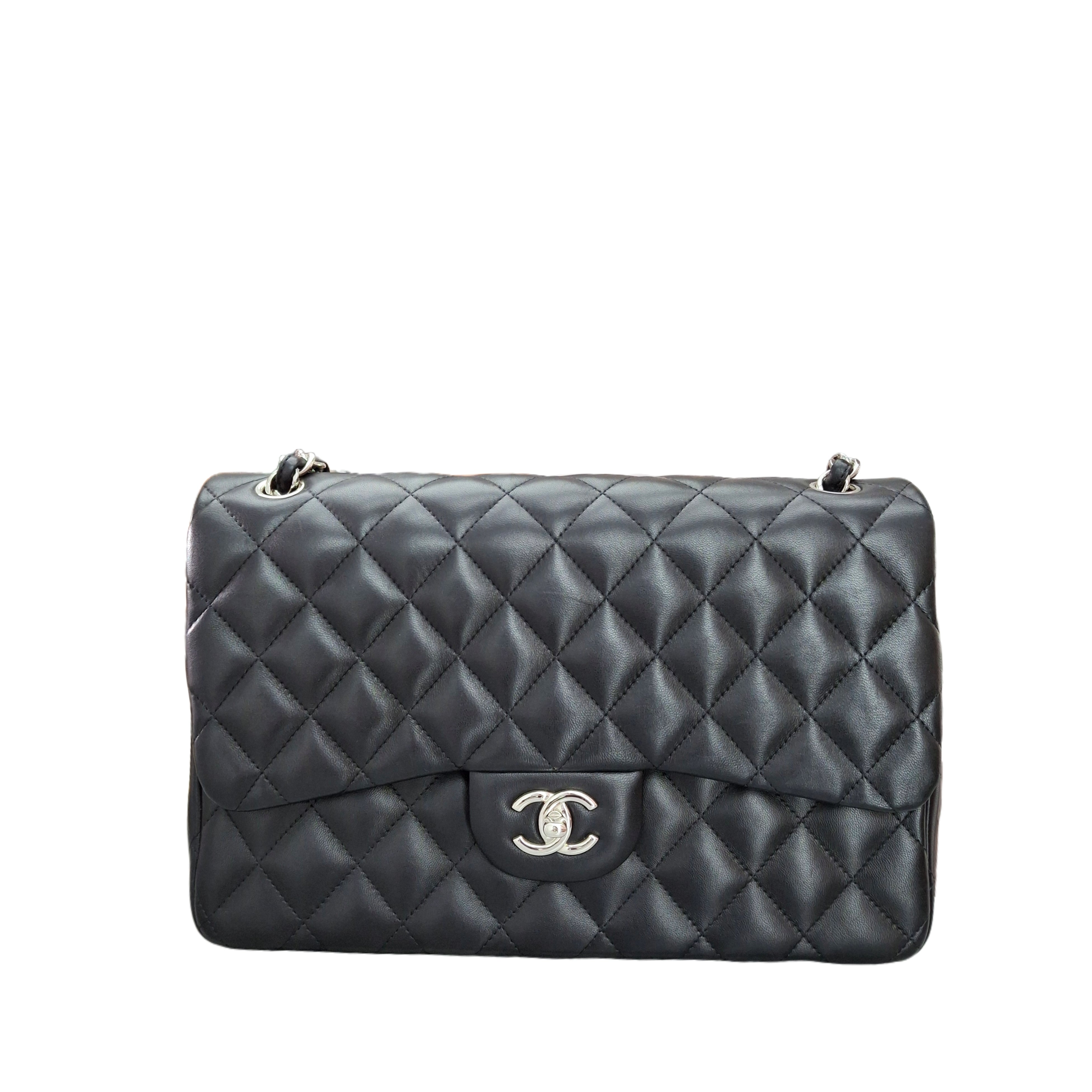 CHANEL CLASSIC DOUBLE FLAP JUMBO SHW（Black）