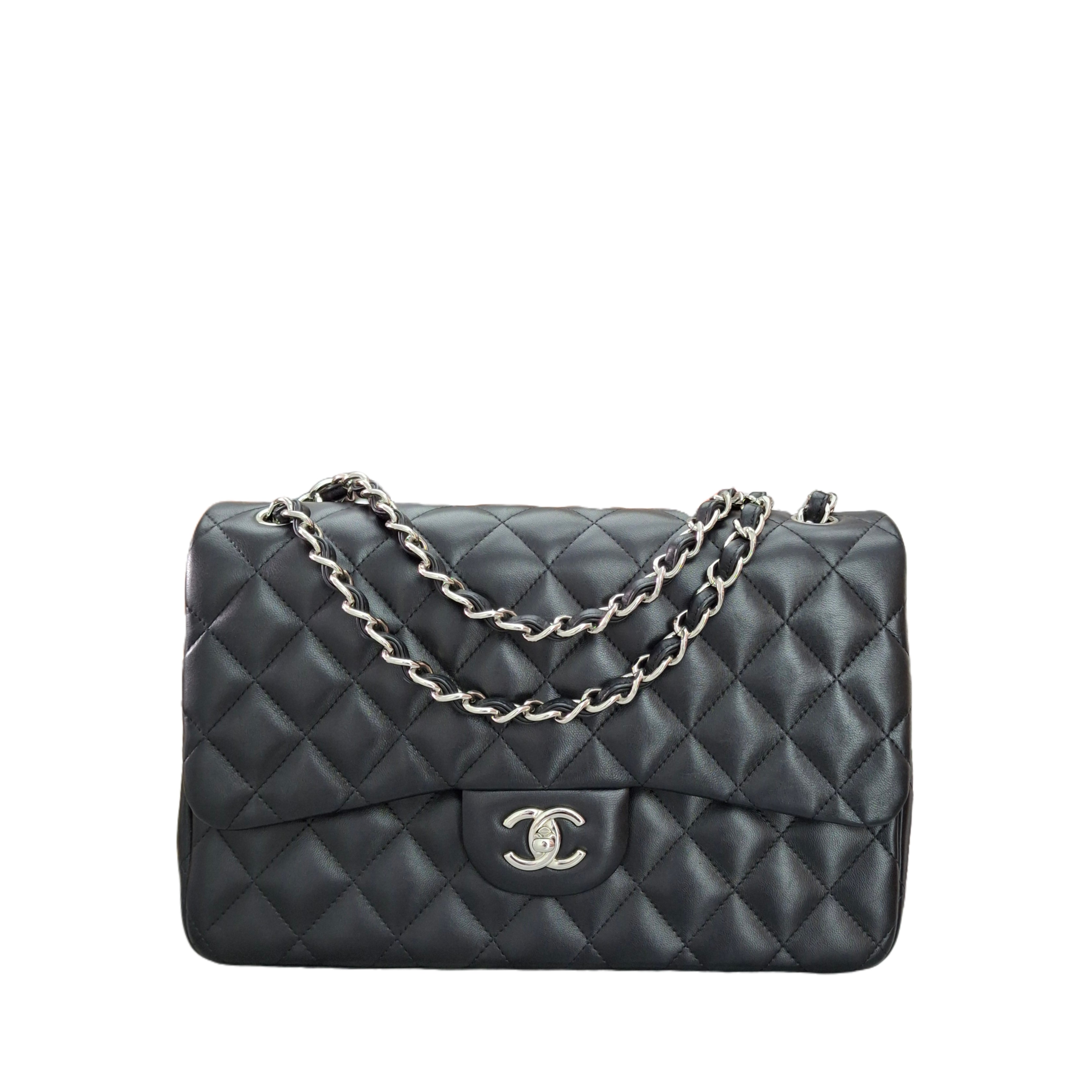 CHANEL CLASSIC DOUBLE FLAP JUMBO SHW（Black）