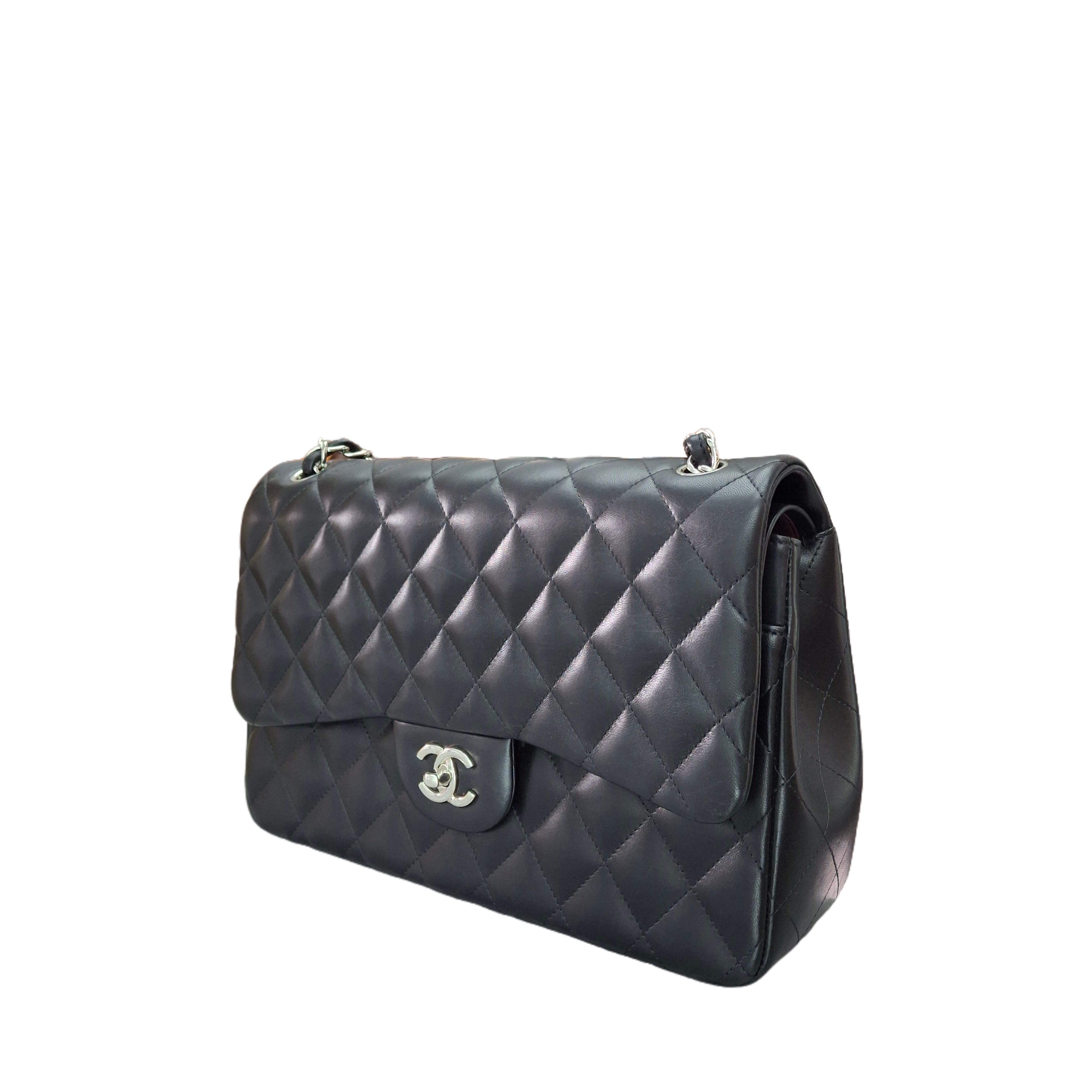 CHANEL CLASSIC DOUBLE FLAP JUMBO SHW（Black）