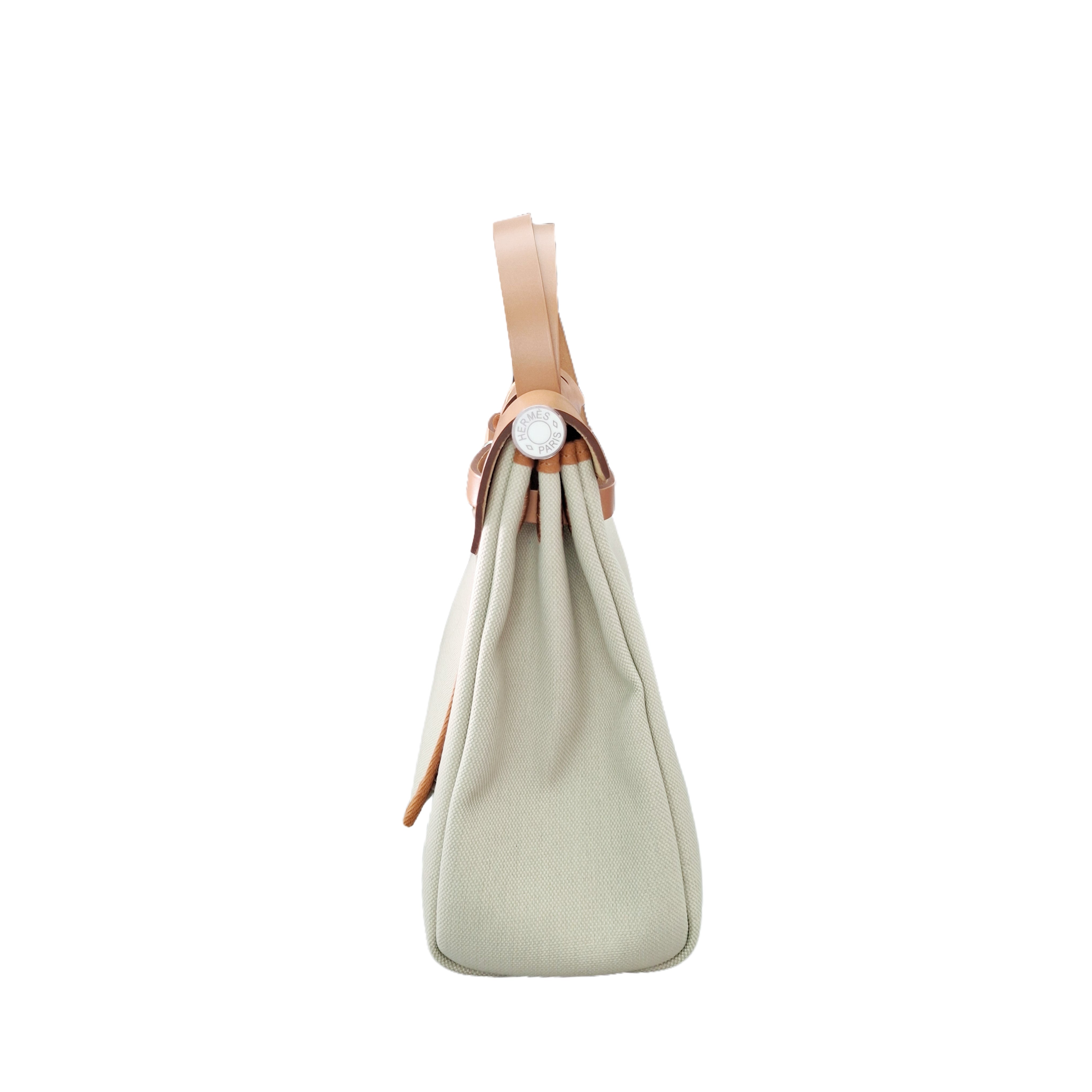 Hermès Herbag 31 SHW Beton/Fauve (Beige/Natural Brown) B Stamp