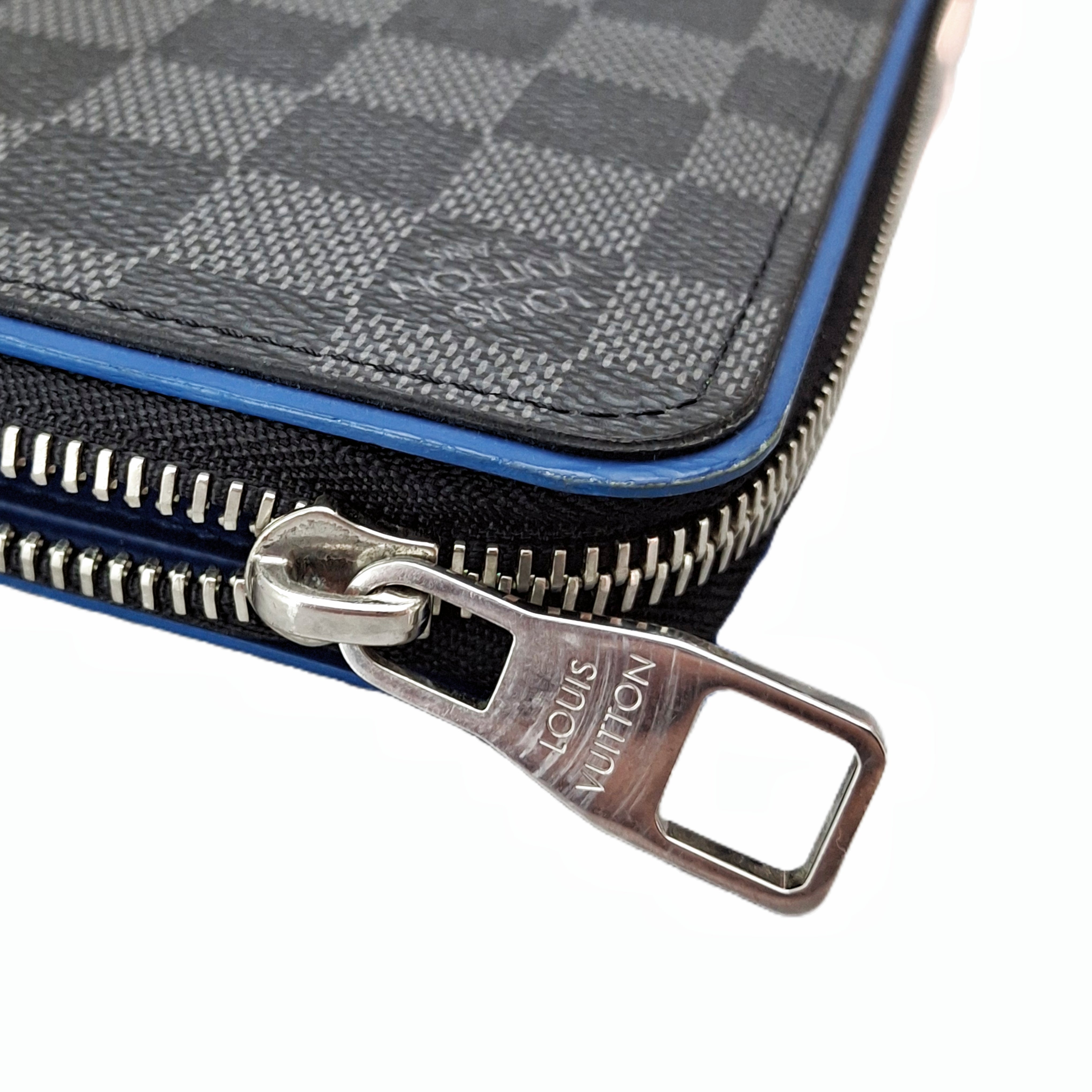 Louis Vuitton Brazza Wallet Damier Graphite Canvas (Blue)