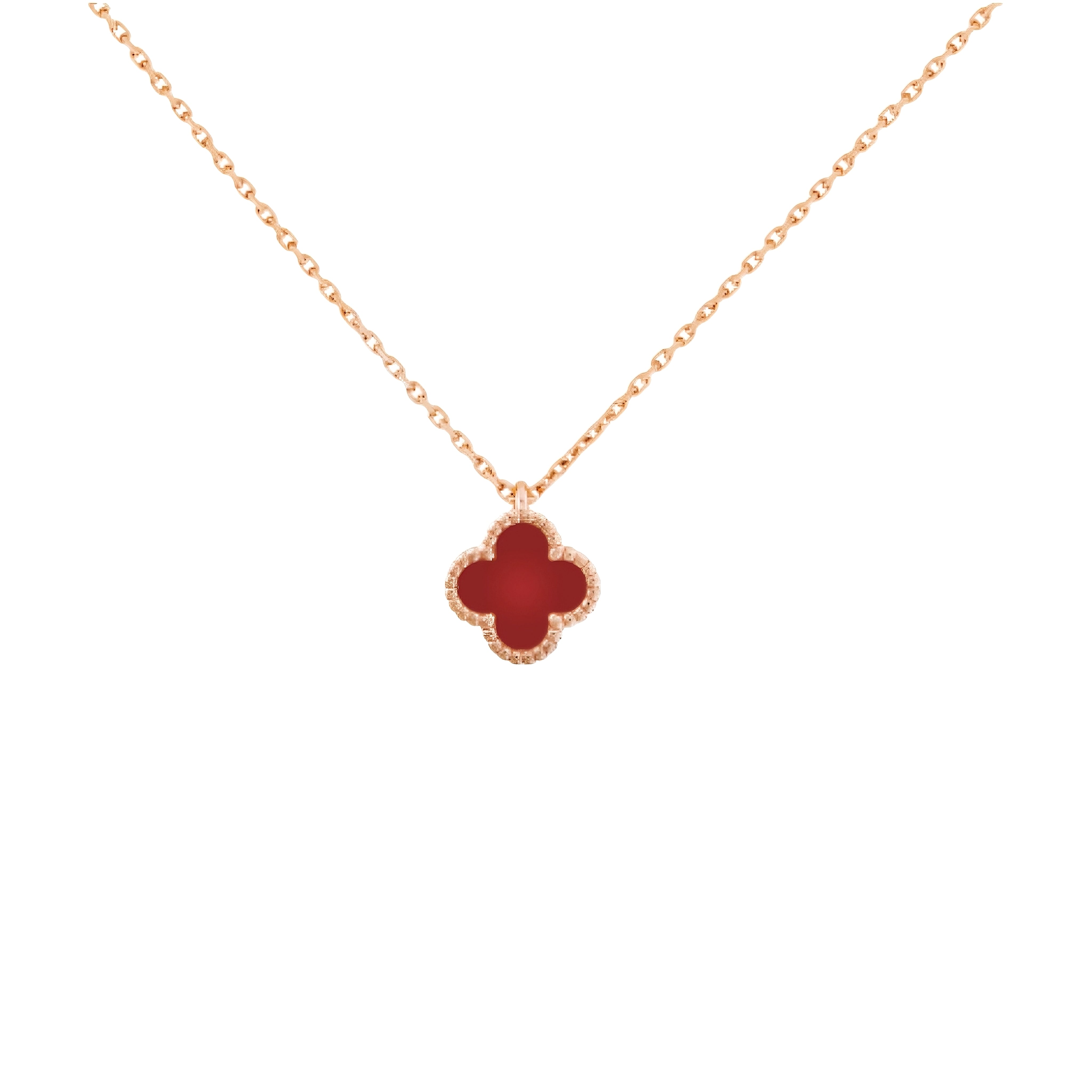 Van Cleef & Arpels Sweet Alhambra pendant Rose Gold （Carnelian）