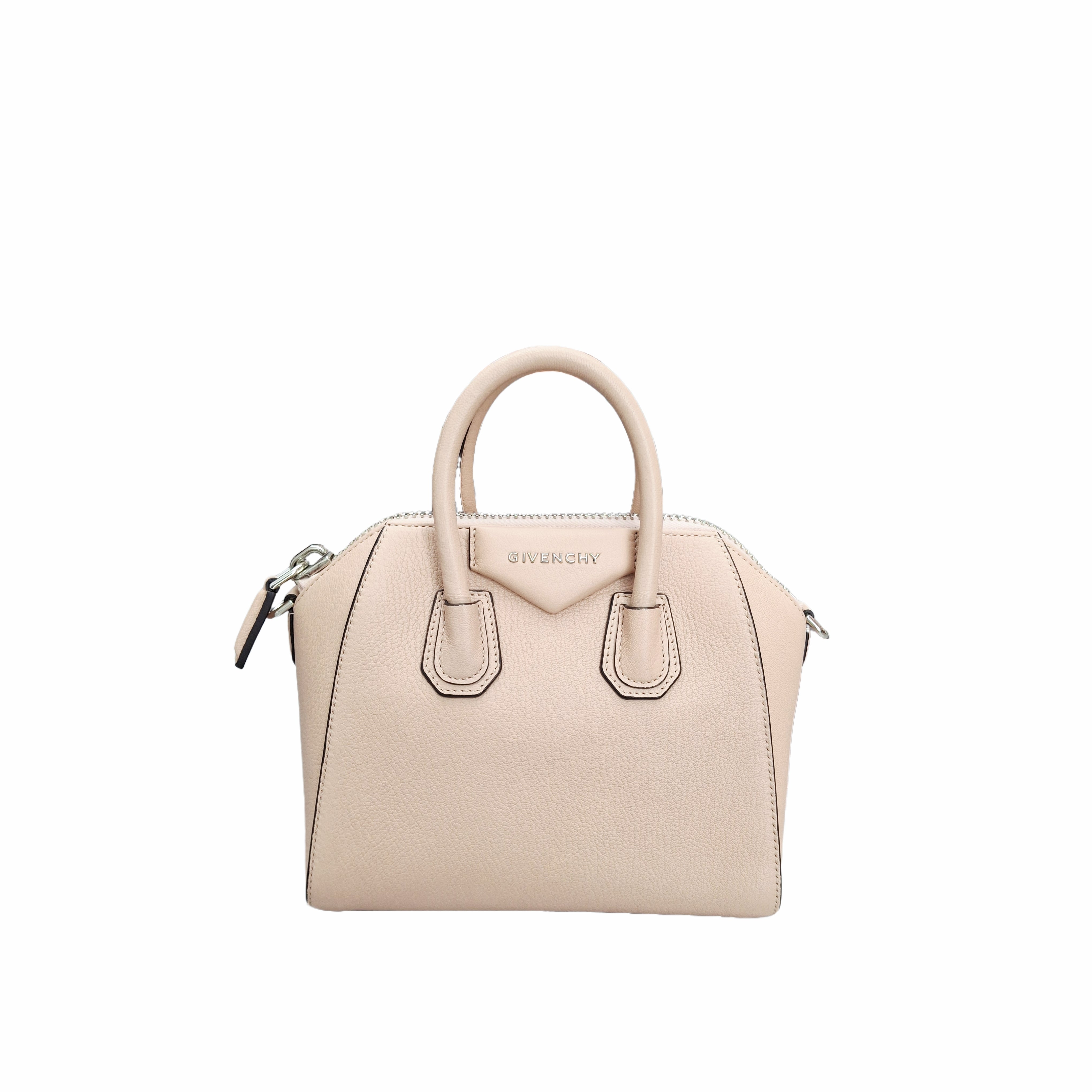 GIVENCHY Mini Antigona Bag in Calfskin Leather (Nude Beige)