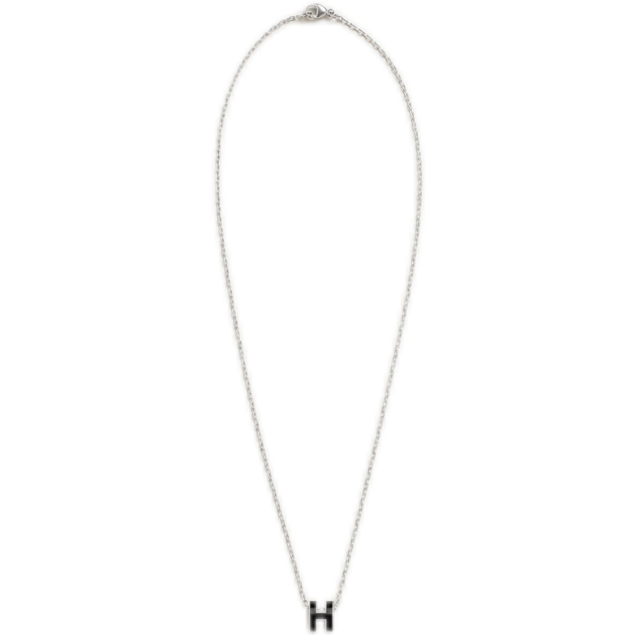 HERMÈS Mini Pop H pendant Noir (Black/Silver)