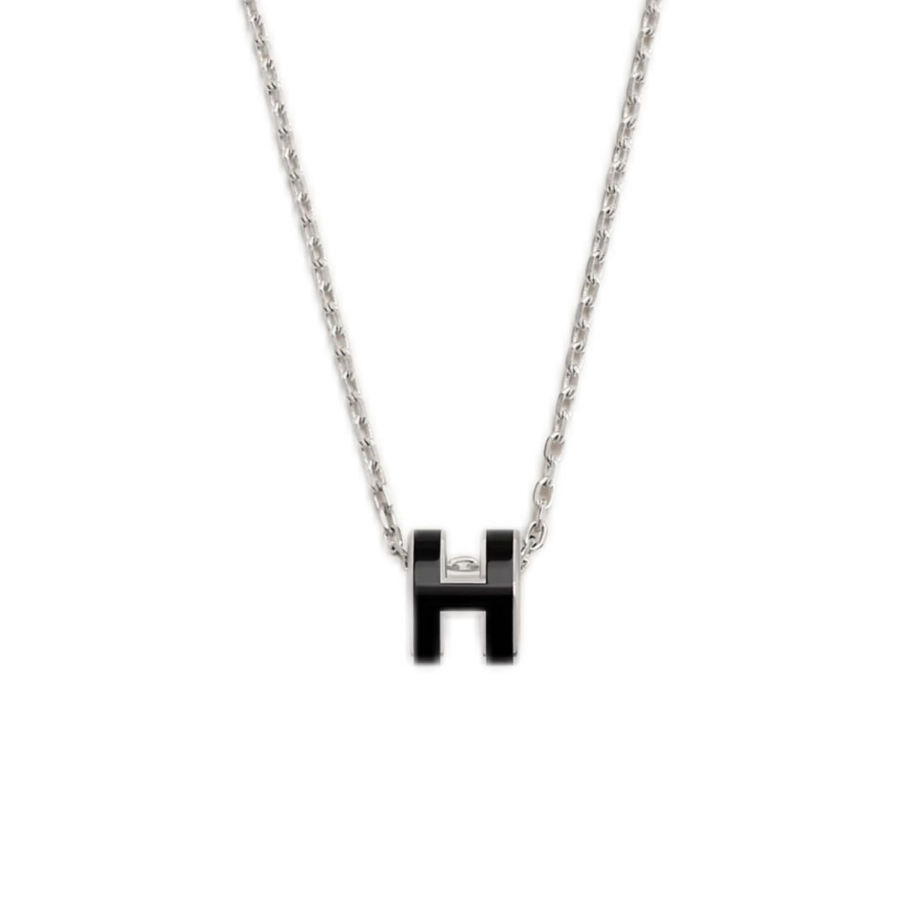 HERMÈS Mini Pop H pendant Noir (Black/Silver)