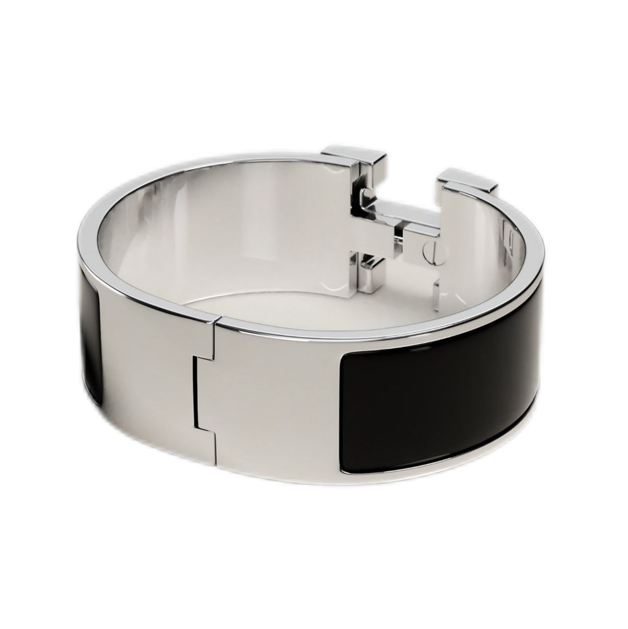 HERMÈS Clic Clac H bracelet Noir (Black/Silver)