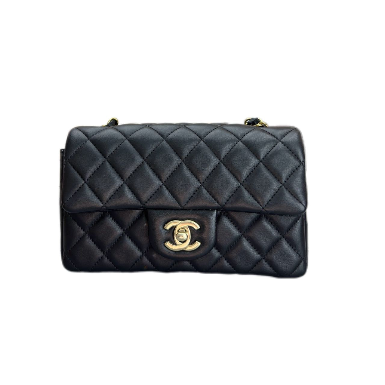 CHANEL Small Classic Flap mini Handbag Lambskin GHW